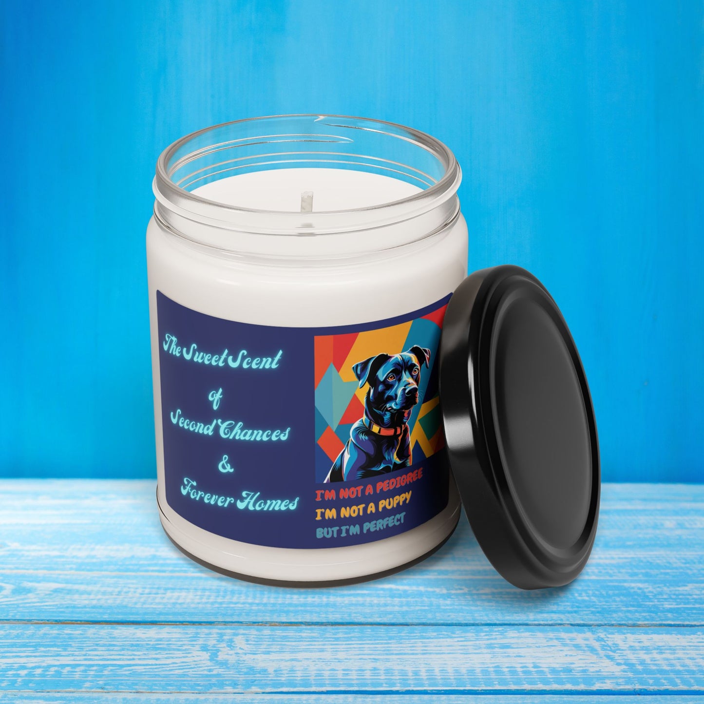 Candle Scented Soy Candle Mixed Breed Dogful Gift for Mature Dog Lovers Mongrel Rescue Dog Pet Adoption Canine Home Decor for Dog Parents