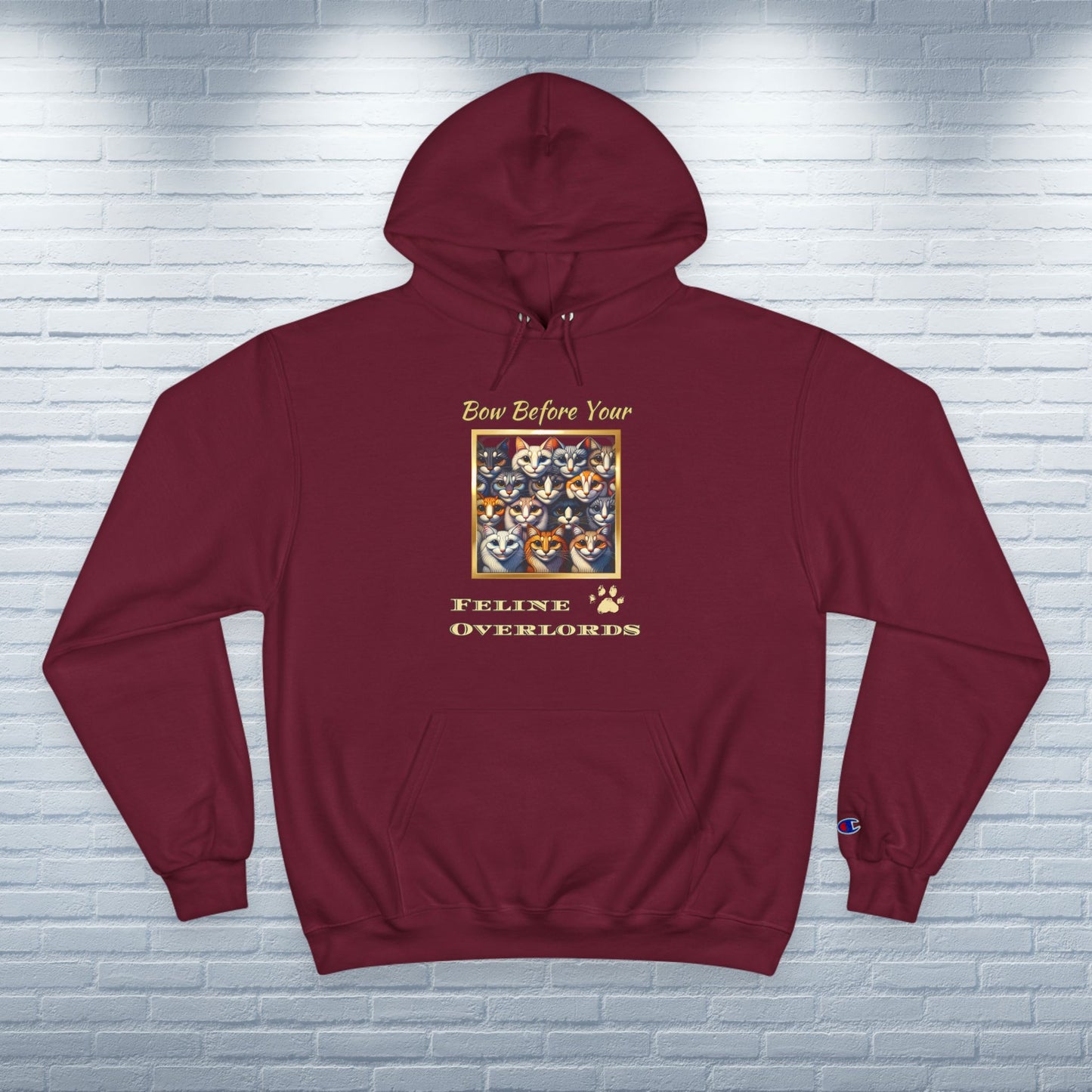 Champion Hoodie Rescue Cat Lover Feline Catful Gift Quirky Pet Apparel Funny Unique Retro Style Cat Pride Fashion Cat Mom Dad Unisex Unique