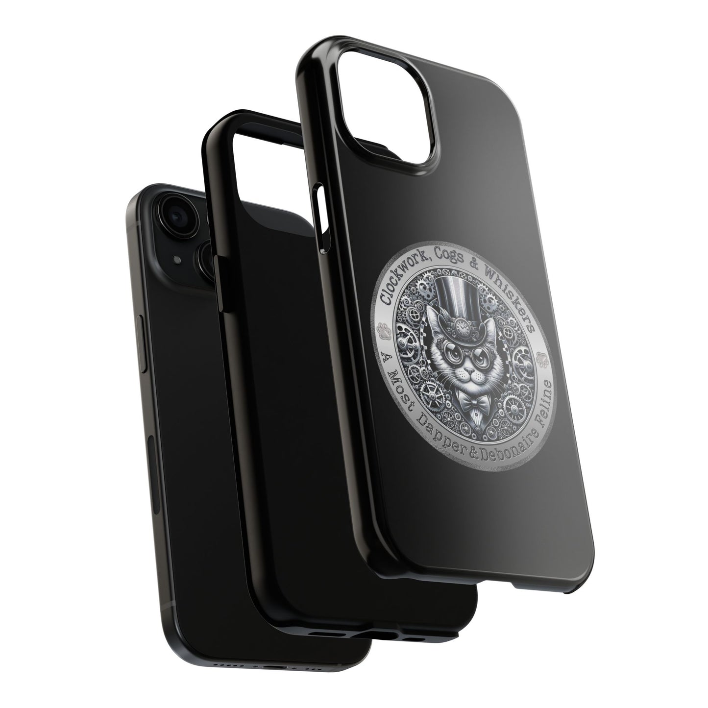 Clockwork & Whiskers – Steampunk Cat Phone Case