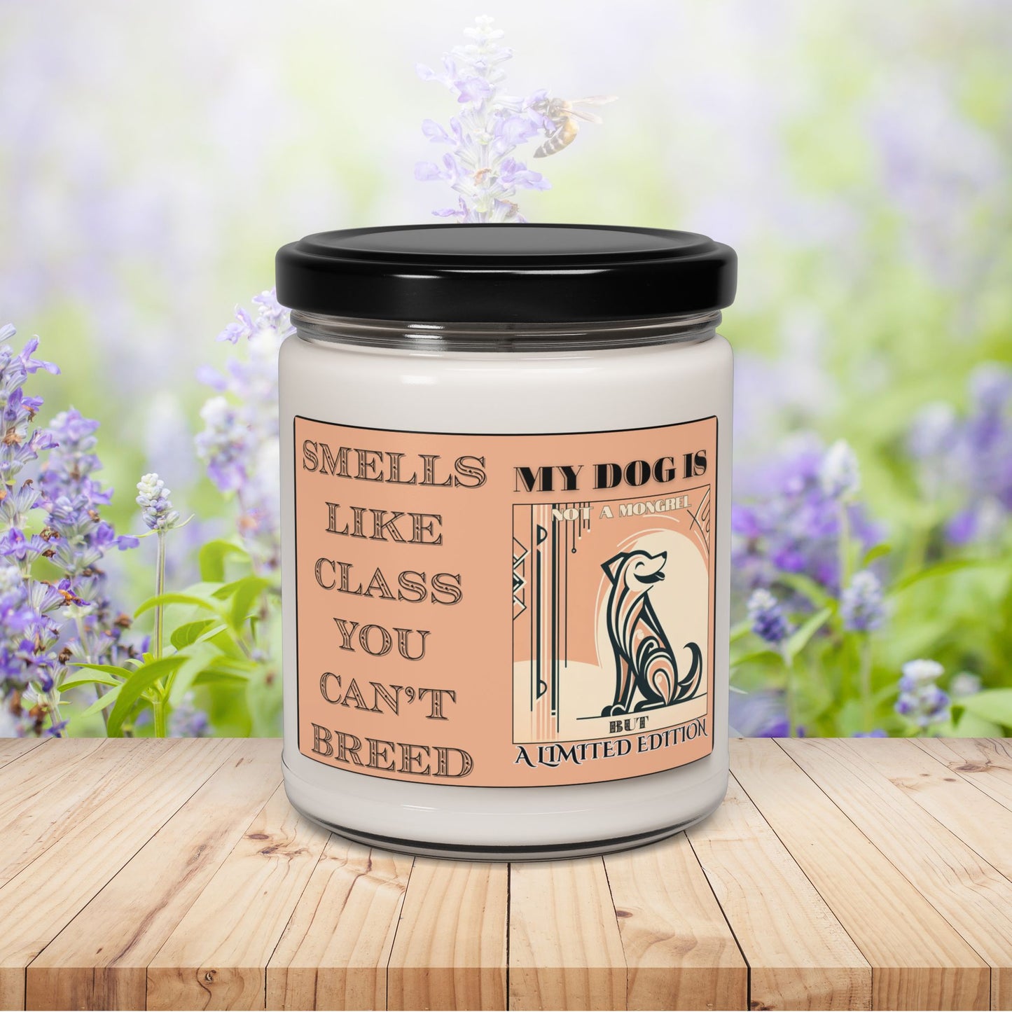 Candle Mixed Breed Dog Scented Soy Candle Funny Mutt Gift Rescue Dog Decor Dogful Art Deco Present for Dog Parents Canine Home Accessory