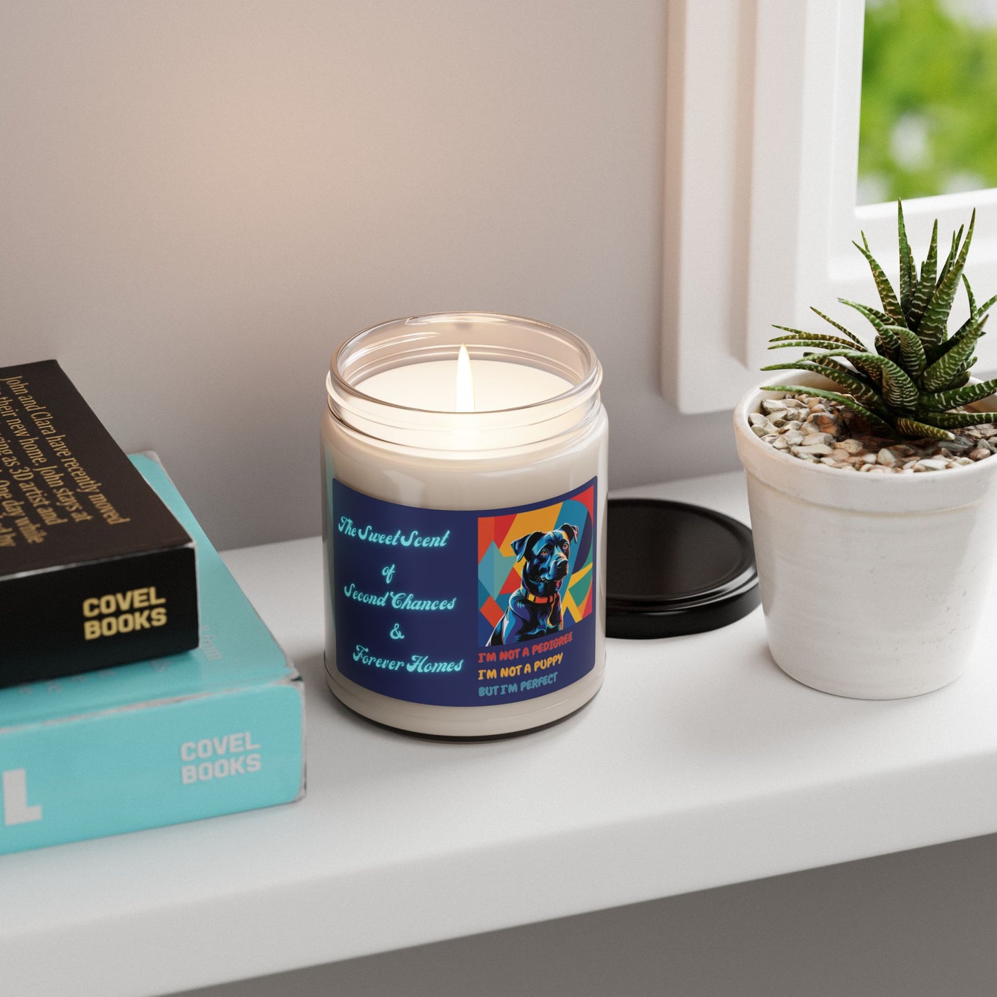 Candle Scented Soy Candle Mixed Breed Dogful Gift for Mature Dog Lovers Mongrel Rescue Dog Pet Adoption Canine Home Decor for Dog Parents
