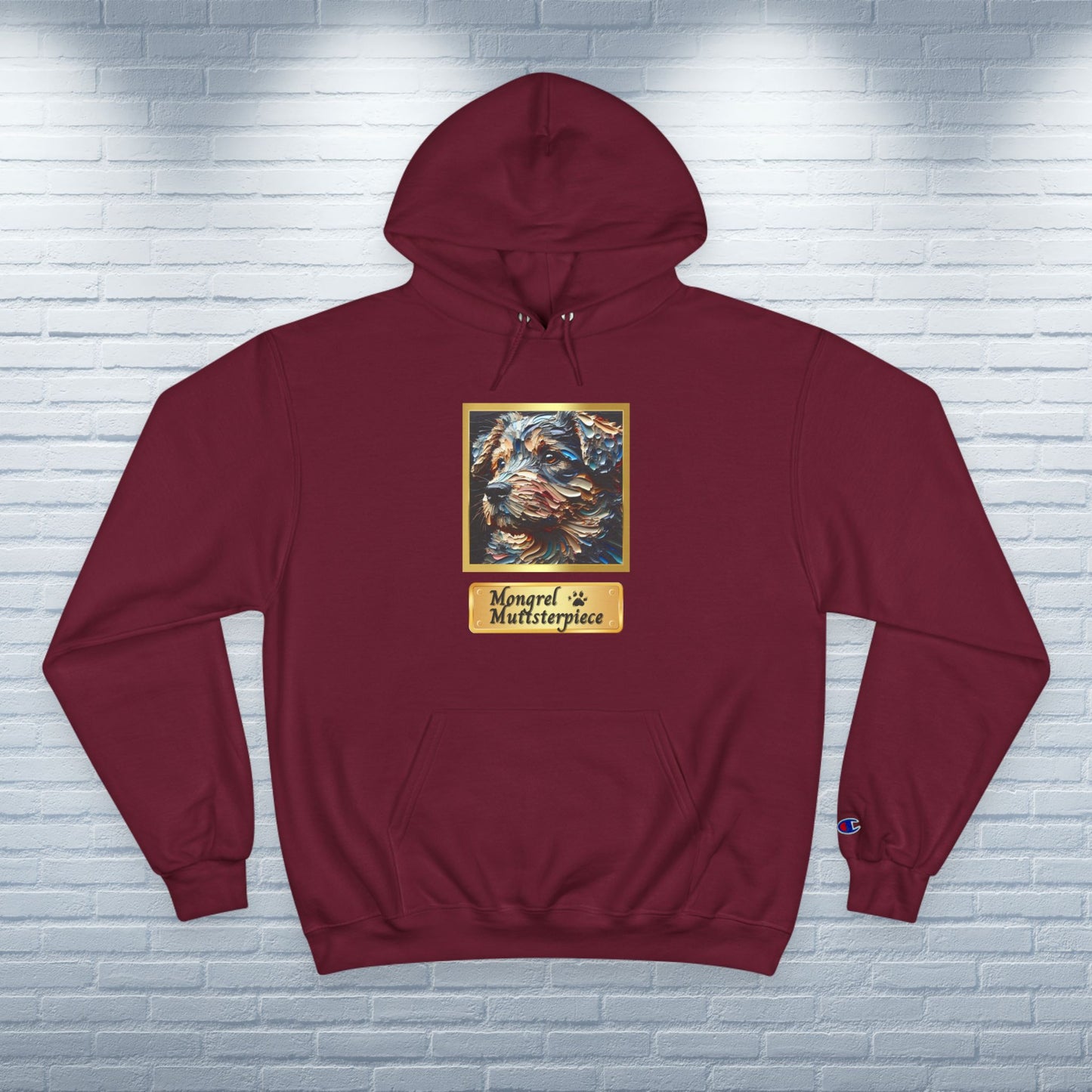 Champion Hoodie Mixed Breed Rescue Dog Mongrel Dogful Gift Pet Apparel Funny Unique Retro Style Pride Fashion Dog Mom Dad Unisex Unique