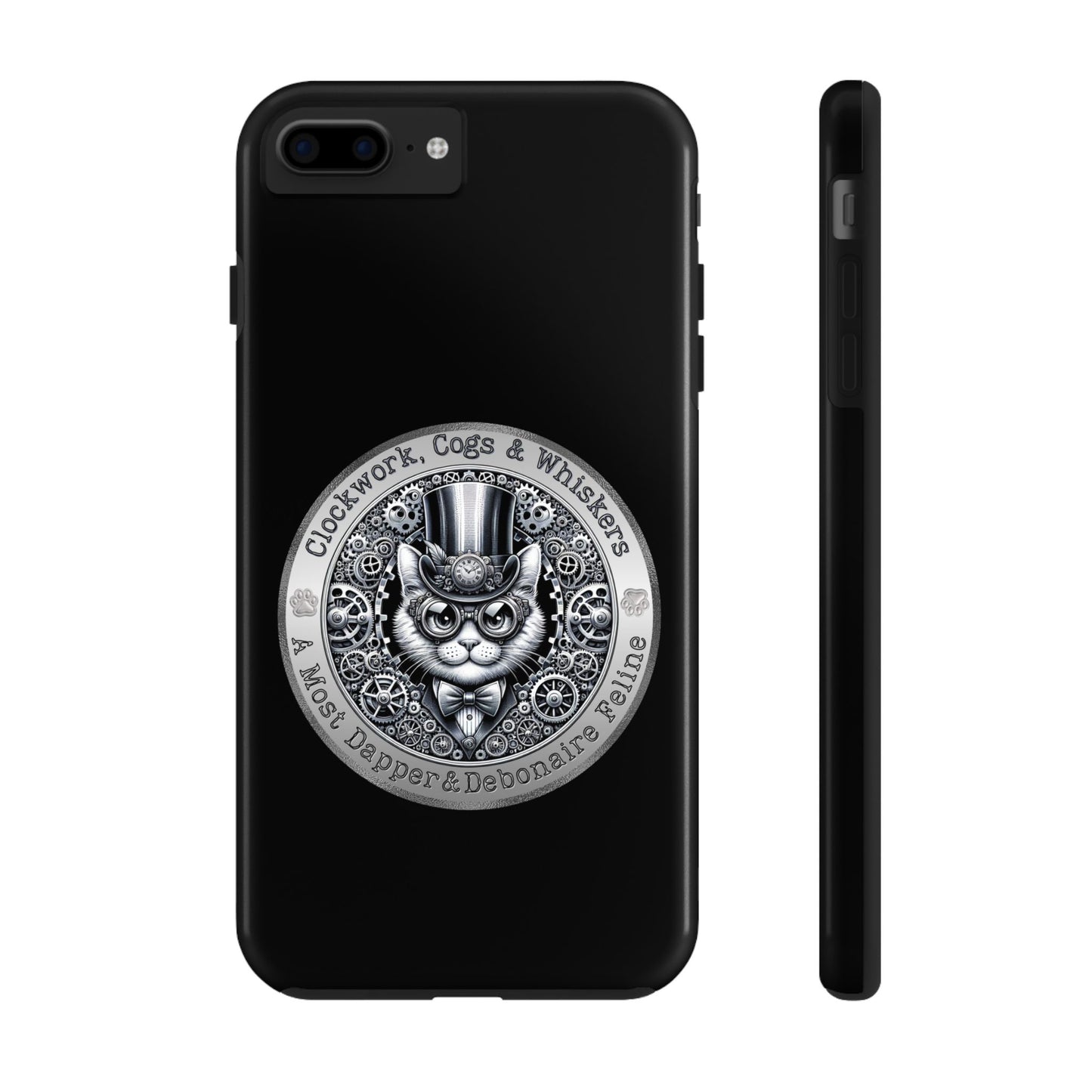 Clockwork & Whiskers – Steampunk Cat Phone Case