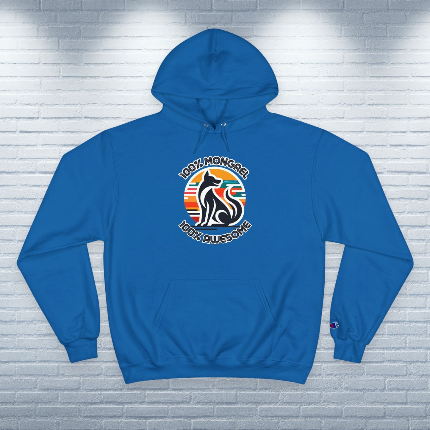 Champion Hoodie Mixed Breed Rescue Dog Mongrel Dogful Gift Pet Apparel Unique Retro Style Pride Fashion Unisex Dog Mom Dad Adventure Wear