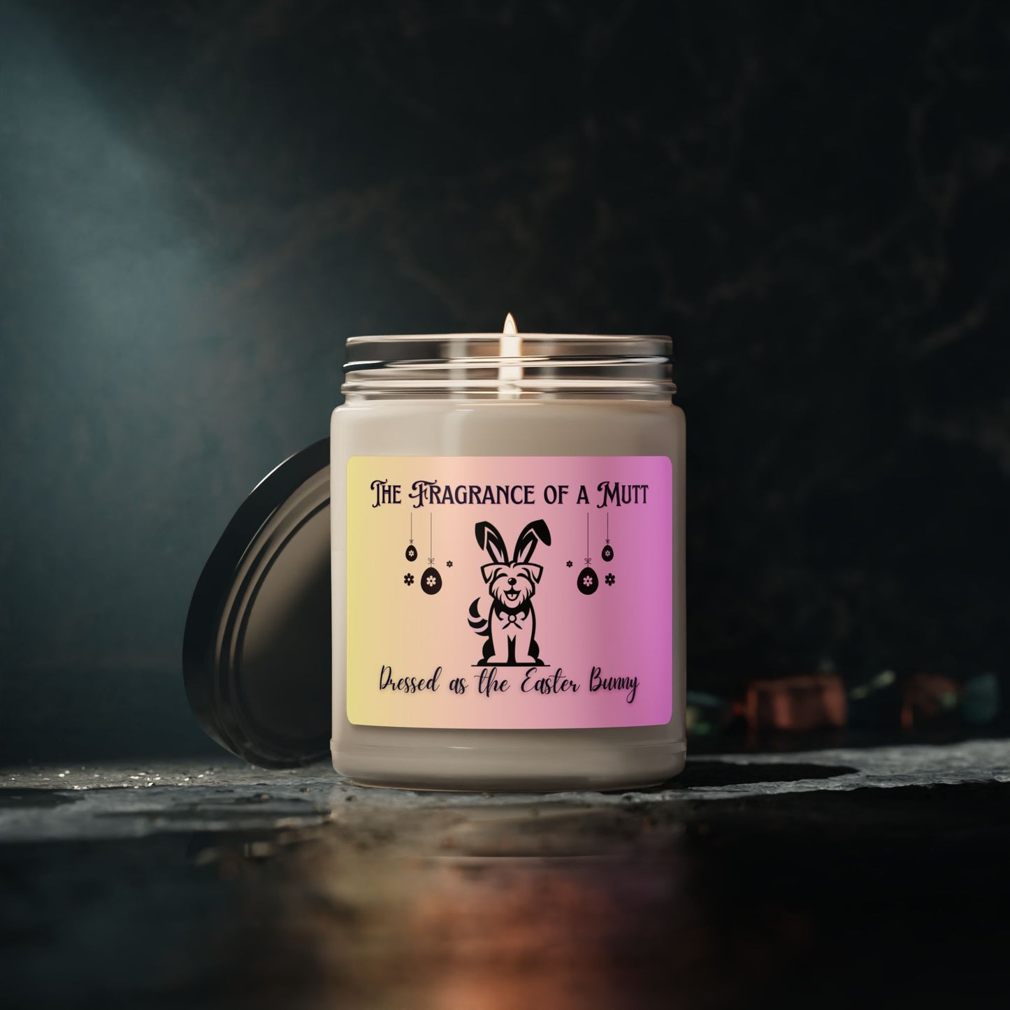 Art Deco Scented Soy Candle - The Fragrance of a Mutt Dressed as the Easter Bunny