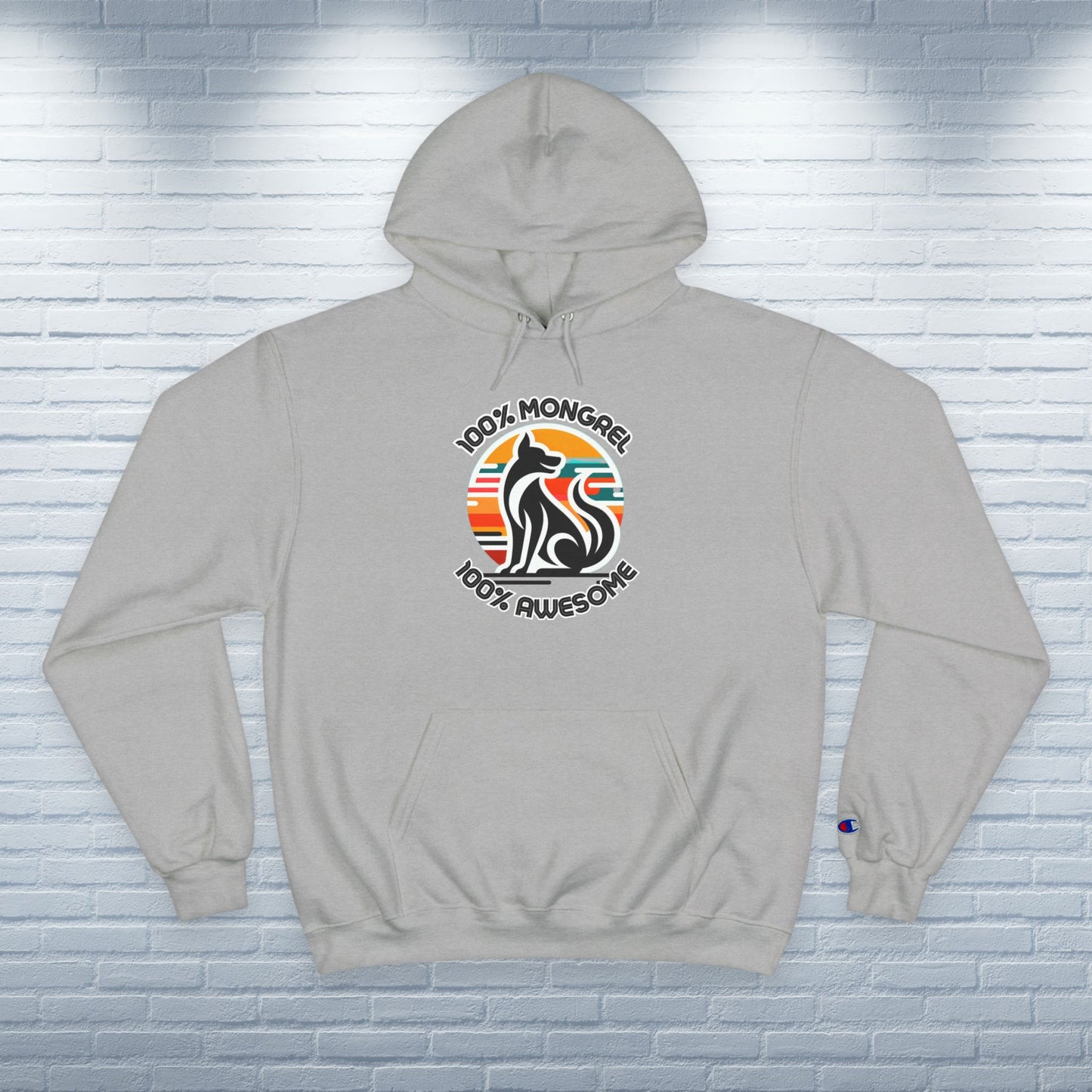 Champion Hoodie Mixed Breed Rescue Dog Mongrel Dogful Gift Pet Apparel Unique Retro Style Pride Fashion Unisex Dog Mom Dad Adventure Wear