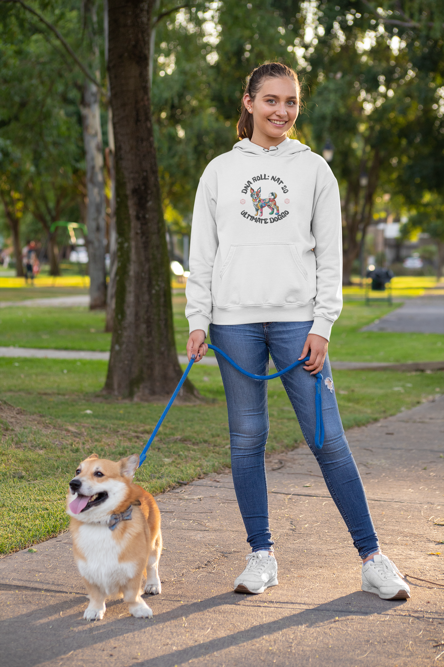 Champion Hoodie Mixed Breed Rescue Dog Mongrel Mutt Dogful RPG Nat20 Gift Pet Apparel Gamer Unique Funny Retro Mutt Fashion Dog Mom Dad