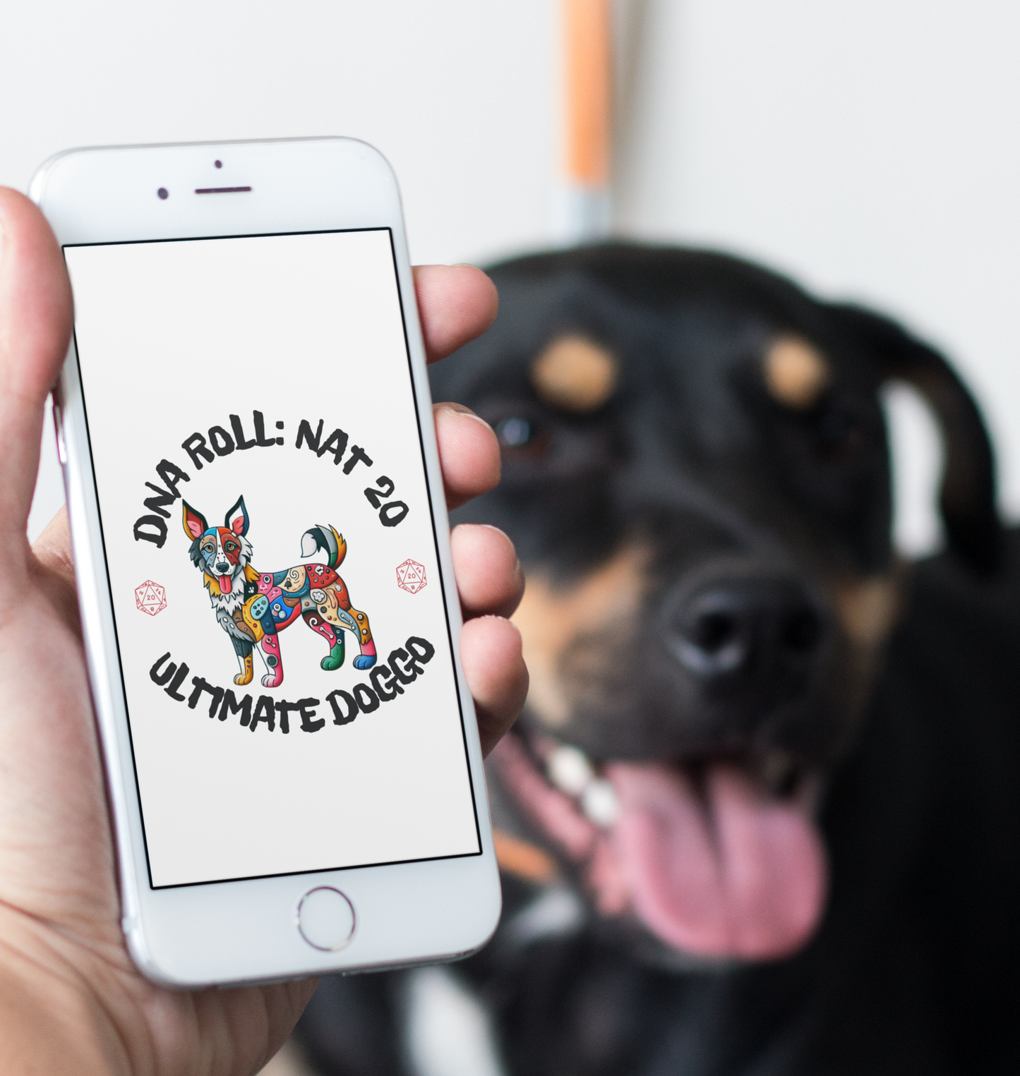 DNA Roll: Nat 20 Ultimate Doggo – Phone Case