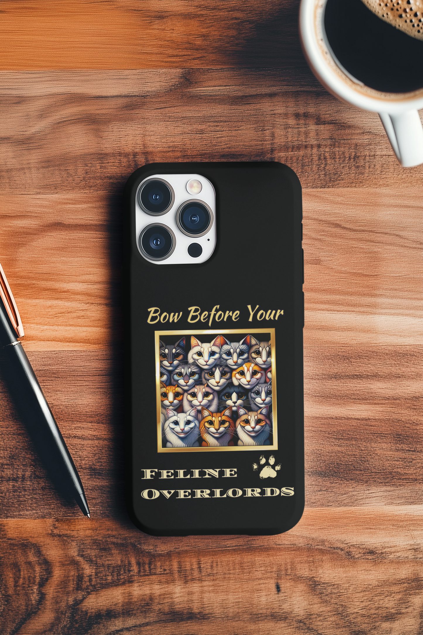 Bow Before Your Feline Overlords – Cat Royalty Phone Case