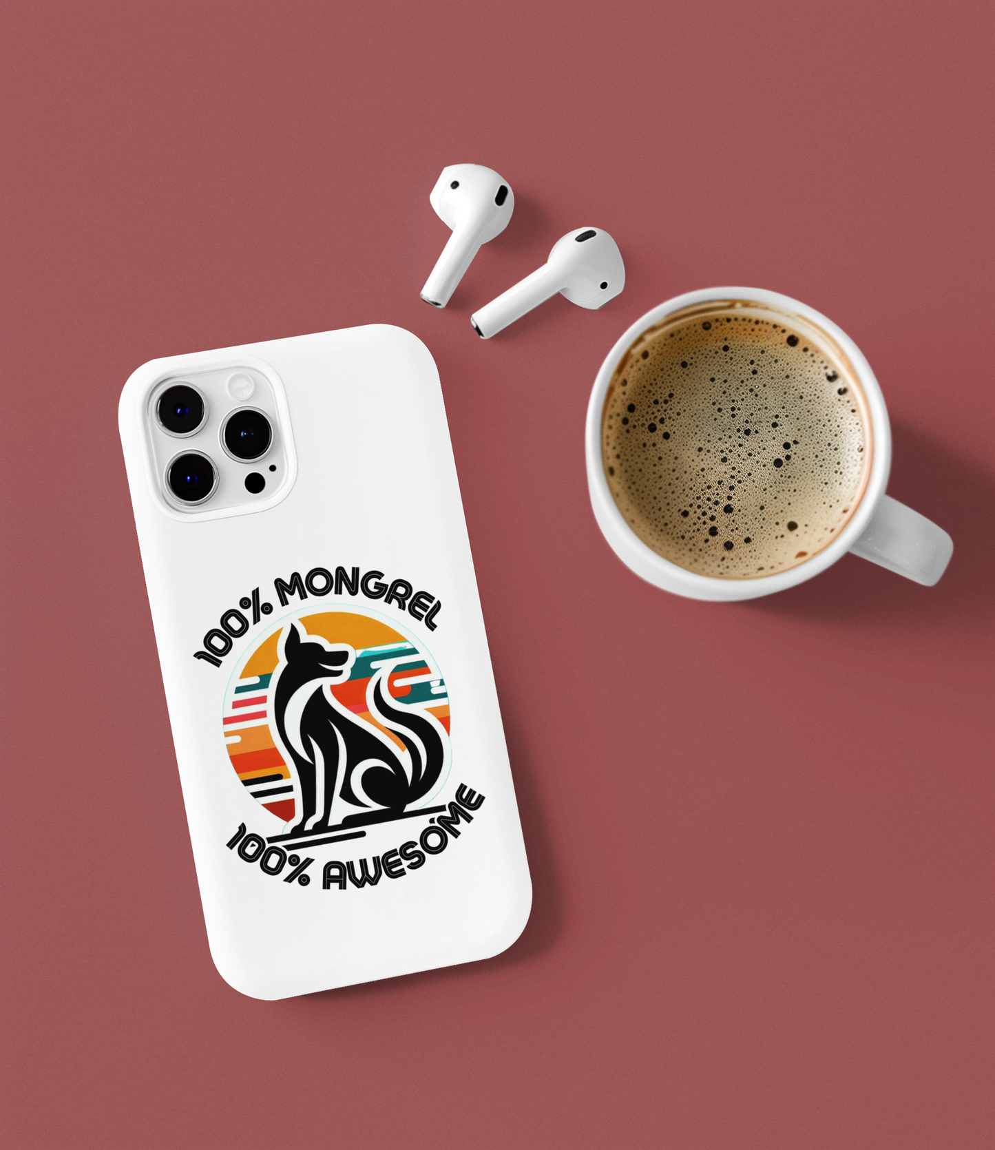 100% Mongrel 100% Awesome – Phone Case