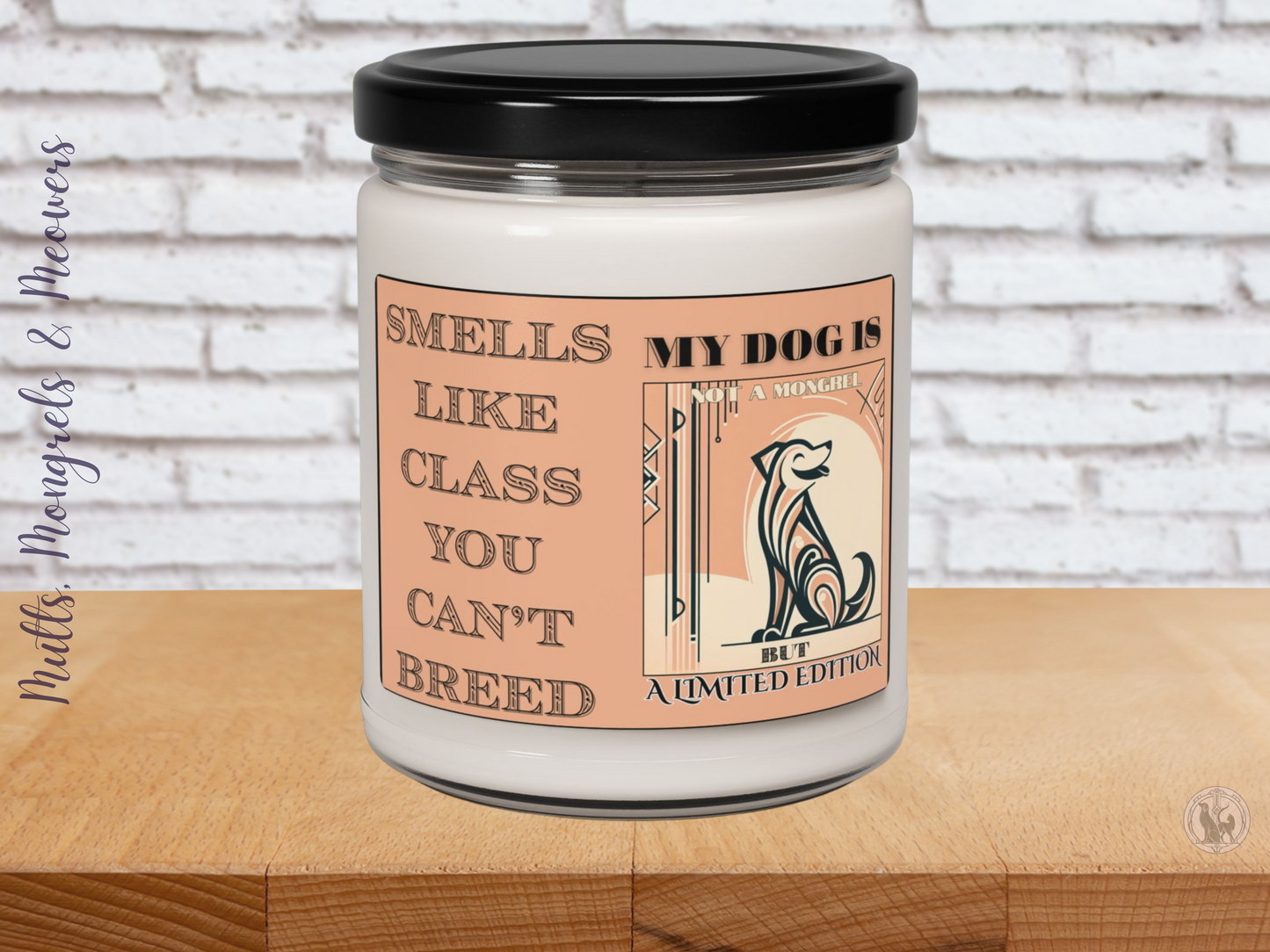 Candle Mixed Breed Dog Scented Soy Candle Funny Mutt Gift Rescue Dog Decor Dogful Art Deco Present for Dog Parents Canine Home Accessory