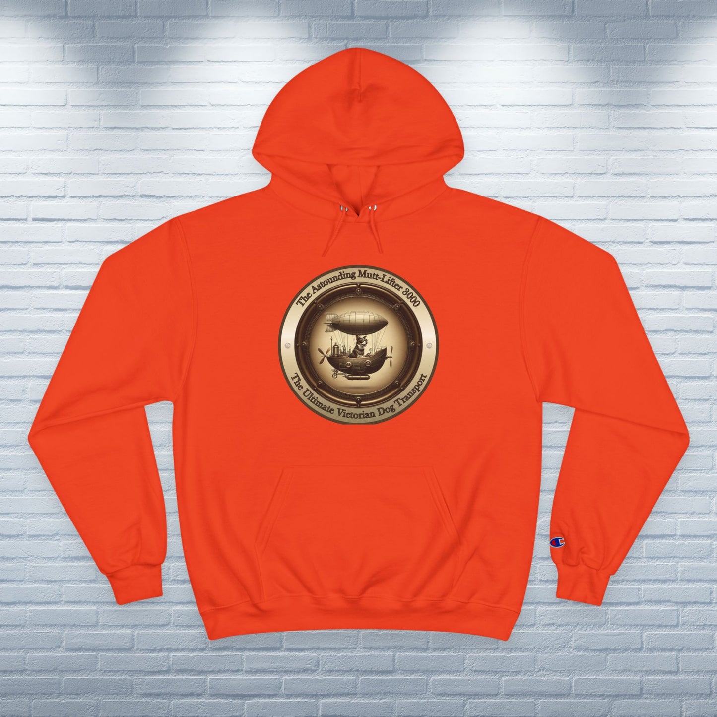 Champion Hoodie Mixed Breed Rescue Dog Mongrel Dogful Steampunk Victorian Gift Mutt Pride Unique Art Pet Lover Warm Apparel Dog Mom Dad