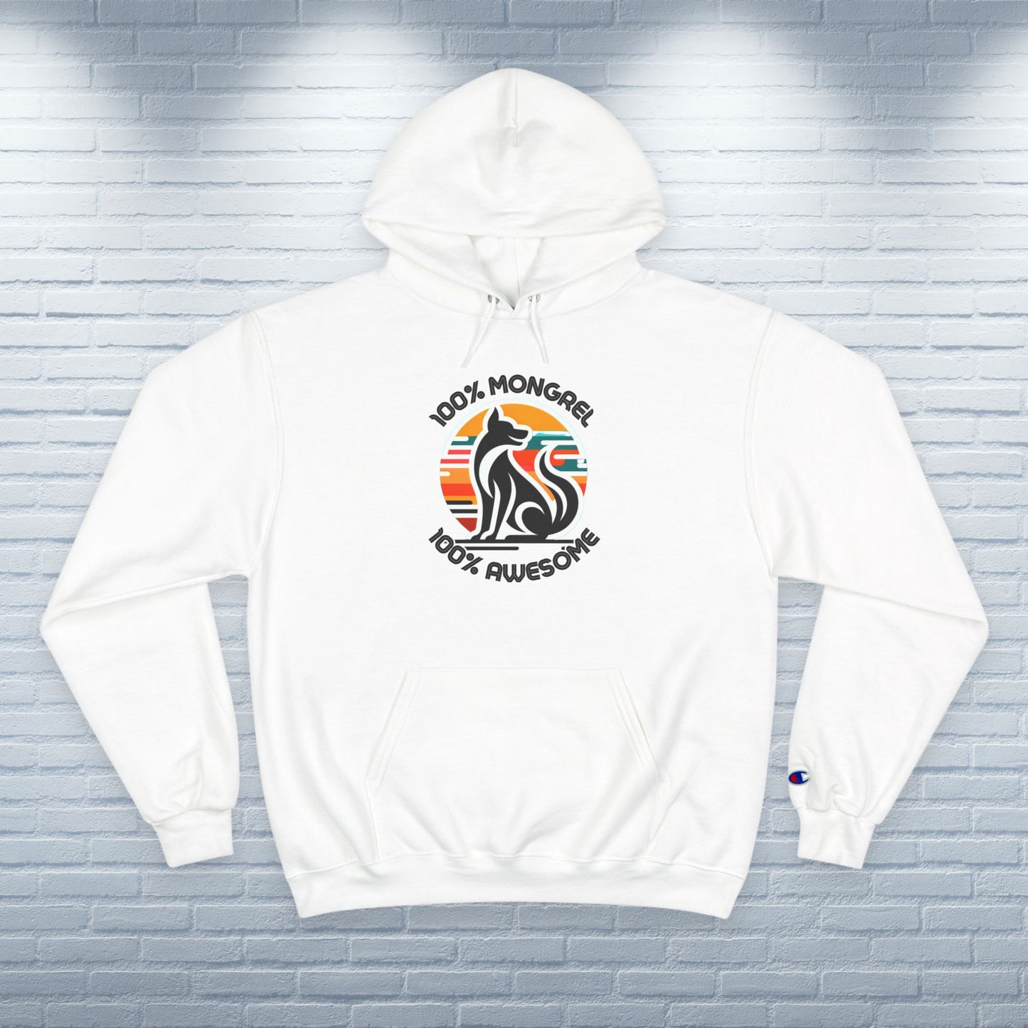 Champion Hoodie Mixed Breed Rescue Dog Mongrel Dogful Gift Pet Apparel Unique Retro Style Pride Fashion Unisex Dog Mom Dad Adventure Wear