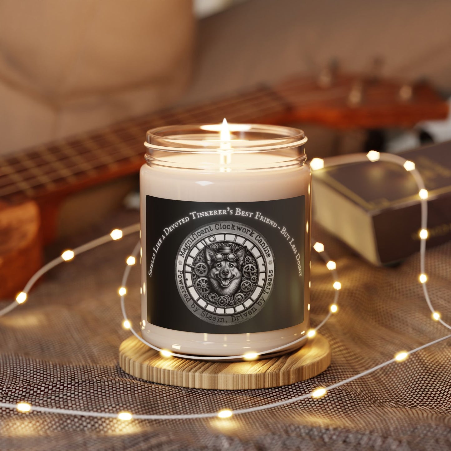 Candle Funny Steampunk Mixed Breed Dog Gift Scented Soy Candle Rescue Mutt Dogful Best Friend Victorian Canine Home Decor for Dog Parents