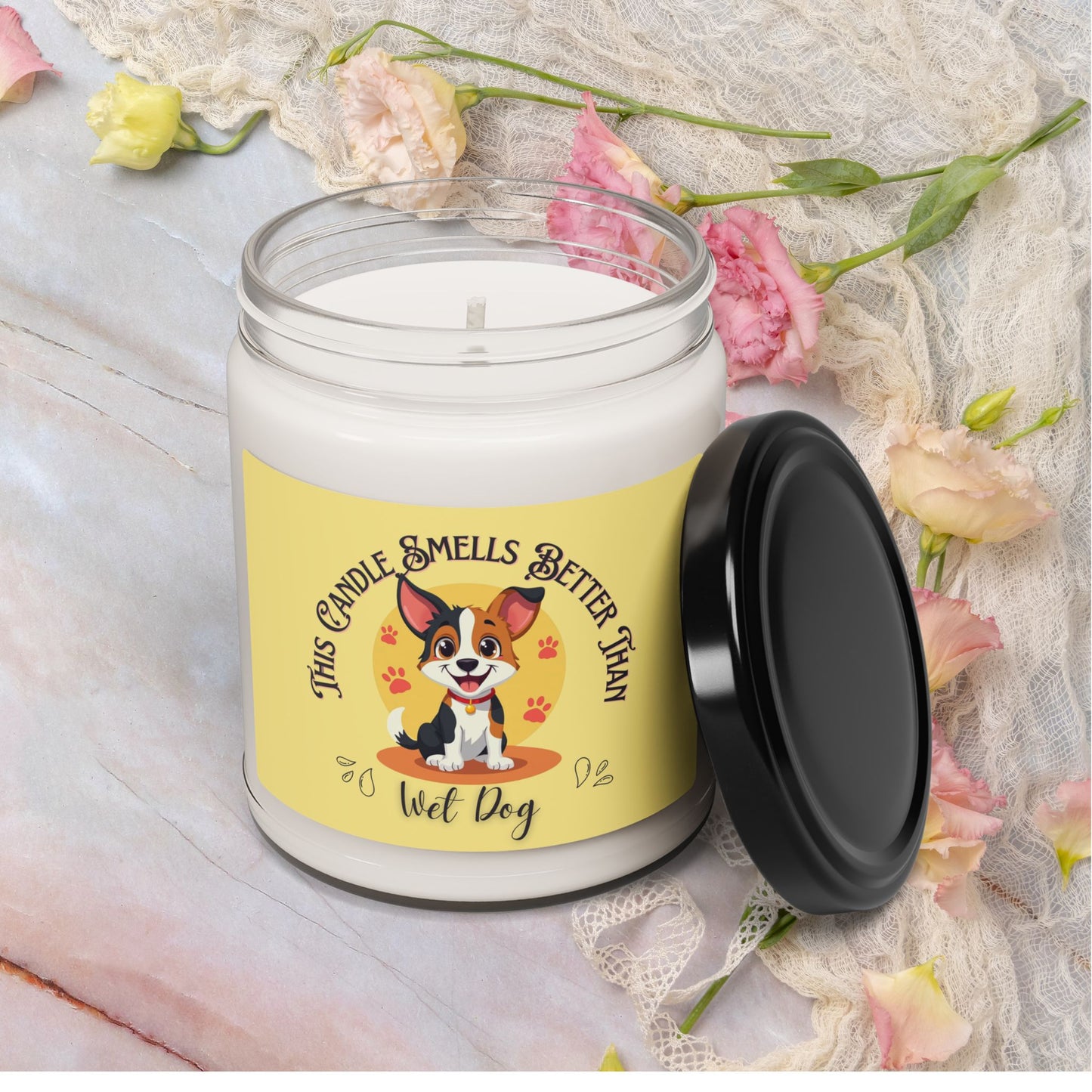 Candle Scented Soy Candle Mixed Breed Dog Funny Mutt Gift Rescue Dog Decor Adoption Gift Unique Present for Pet Lovers and Dog Parents