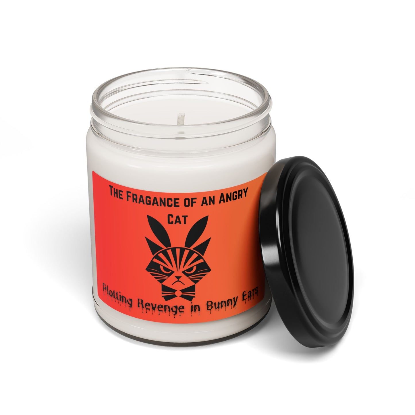 Funny Cat Scented Soy Candle - Plotting Revenge in Bunny Ears, 9oz
