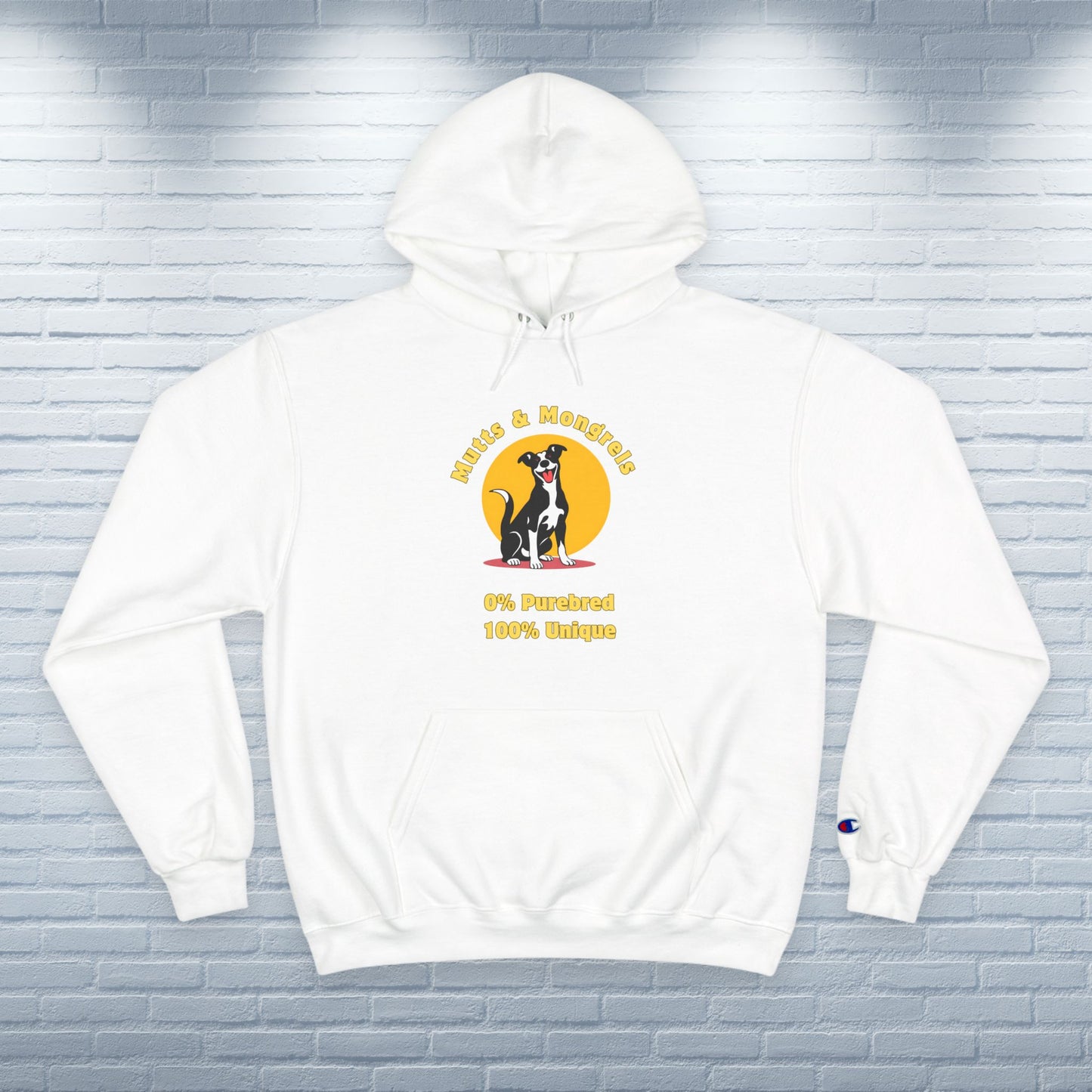 Champion Hoodie Mixed Breed Rescue Dog Mongrel Dogful Mutt Gift Pet Apparel Unique Retro Style Pride Fashion Hoodie Dog Mom Dad Unisex Wear