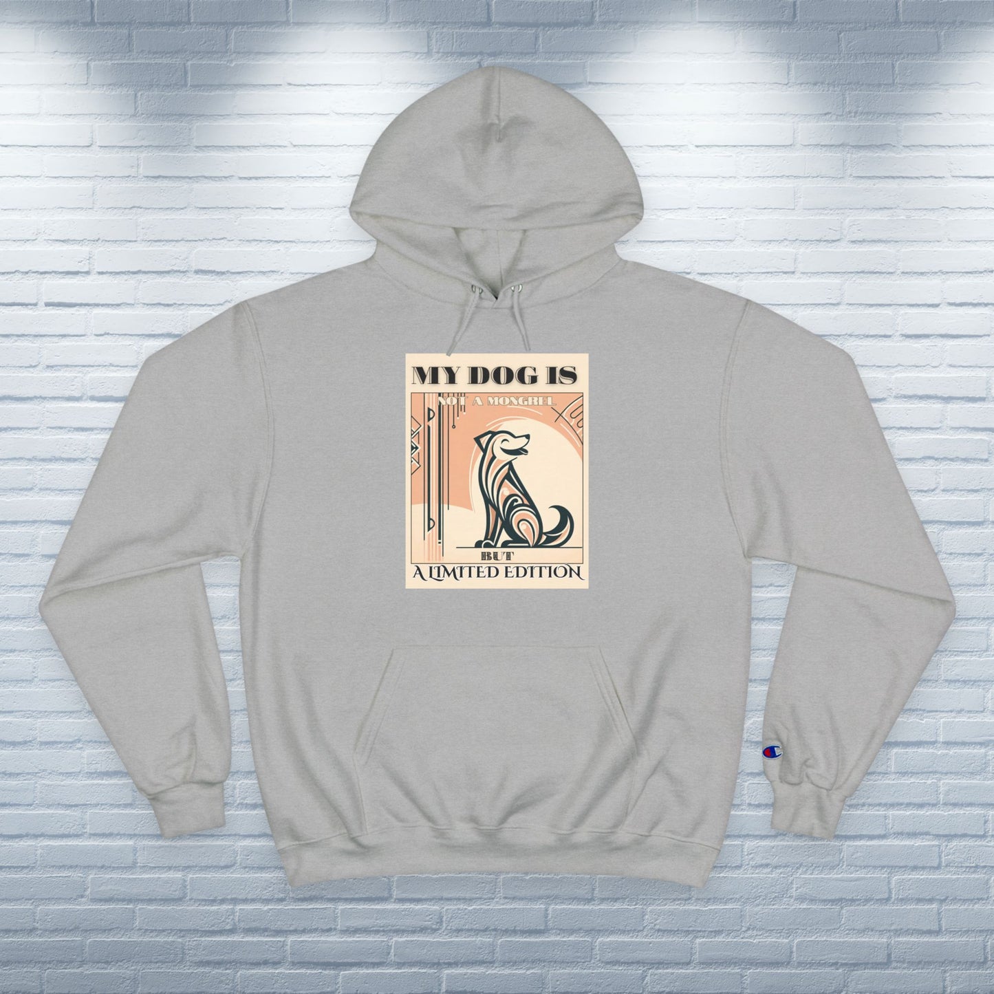 Dog Lover's Casual Champion Hoodie - Unisex Fashion Limited Edition Mongrel, Champion Hoodie, Mixed Breed Apparel, Rescue Dog Hoodie, Dogful Hoodie