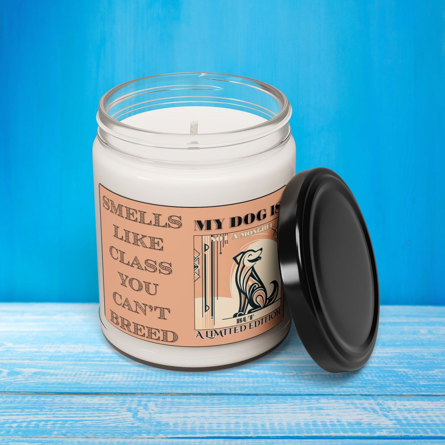 Candle Mixed Breed Dog Scented Soy Candle Funny Mutt Gift Rescue Dog Decor Dogful Art Deco Present for Dog Parents Canine Home Accessory