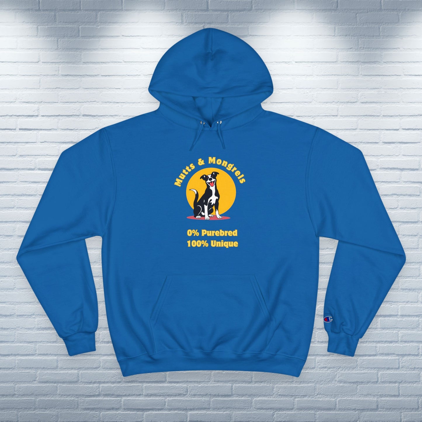 Champion Hoodie Mixed Breed Rescue Dog Mongrel Dogful Mutt Gift Pet Apparel Unique Retro Style Pride Fashion Hoodie Dog Mom Dad Unisex Wear