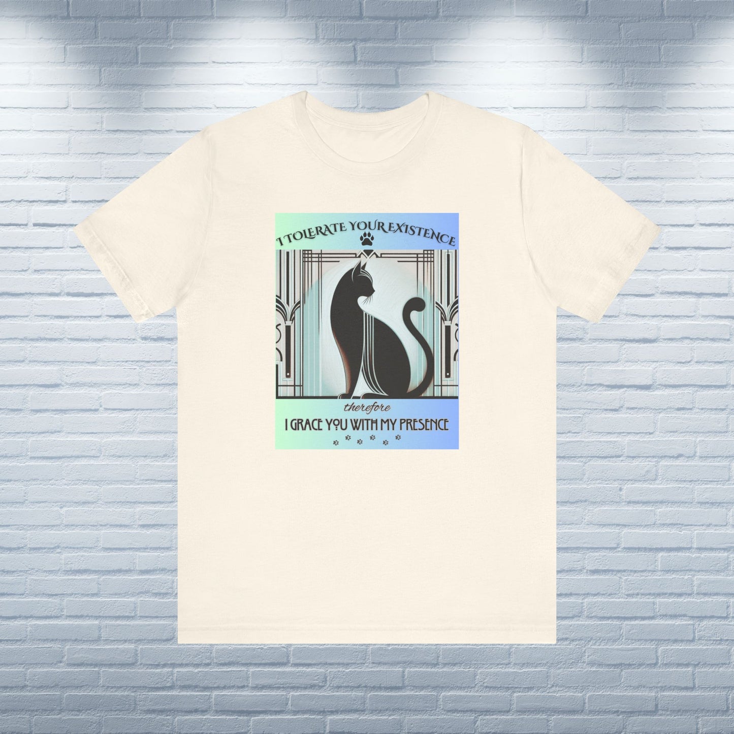T-Shirt Funny Art Deco Shirt Sarcastic Gift Unisex Fit Unique Cat Whimsical Feline Catful Kitty Humor Retro Apparel Rescue Cat Parent US