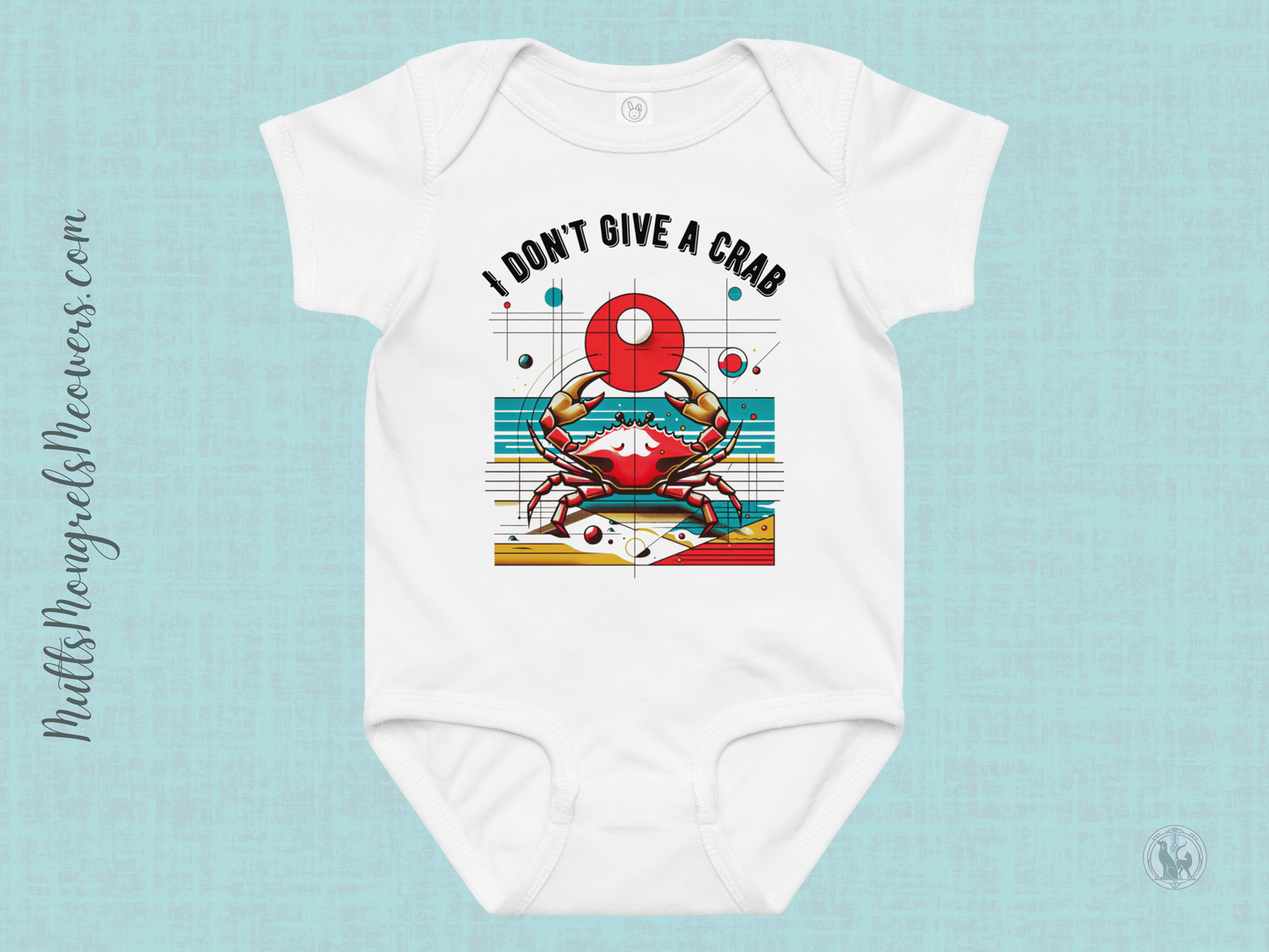 Baby Bodysuit Crab Crabby Cancer Zodiac Cute Astrology Crustacean Star Sign Babywear Retro Infant Baby Shower Gift Unique Outfit Summer