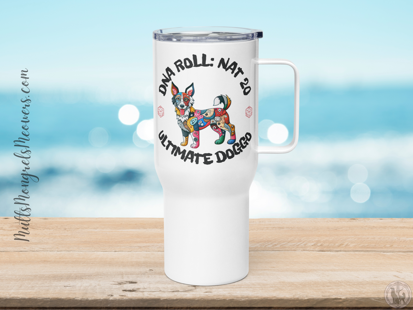 Tumbler Dog Lovers Geeky Mixed Breed Dogful Coffee Travel Mug Funny Mutt Gift Gamer Animal Lovers Drinkware Humor for Rescue Dog Parents