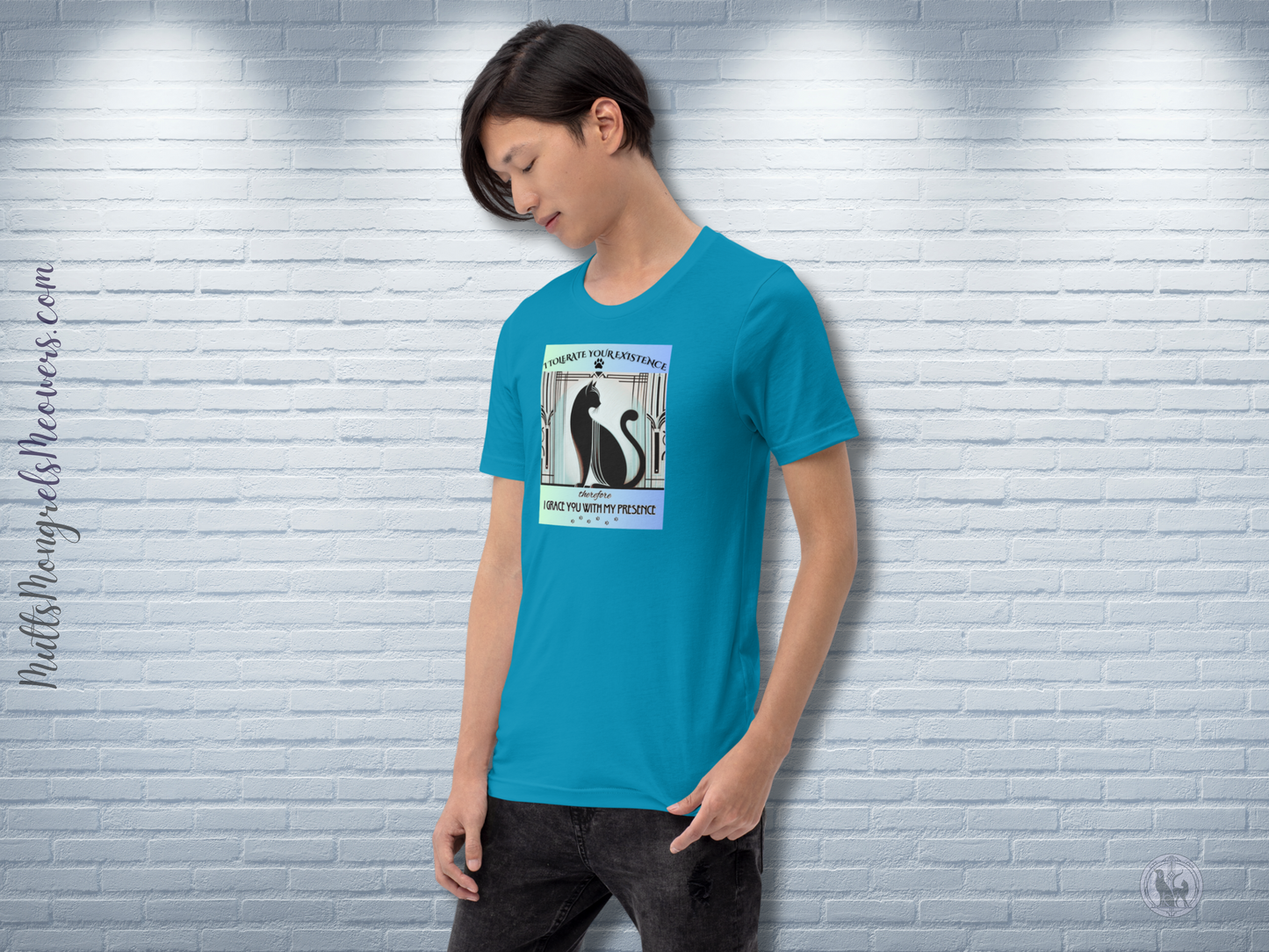 T-Shirt Funny Art Deco Shirt Sarcastic Gift Unisex Fit Unique Cat Whimsical Feline Tee Catful Kitty Humor Apparel Recue Cat Mom Cat Dad