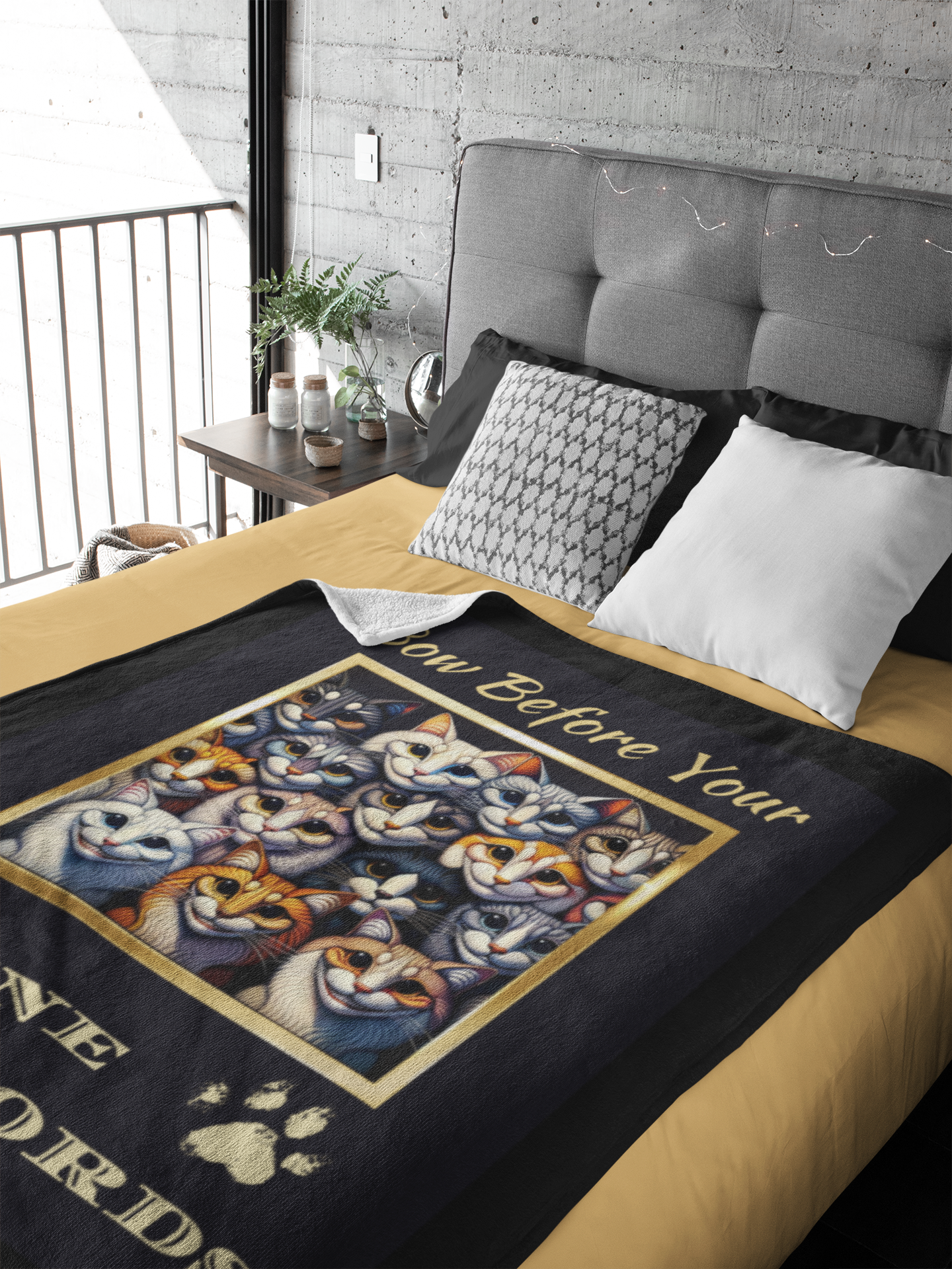 Throw Blanket Catful Proud Cat Mom Rescue Cat Cozy Blanket Sassy Feline Overlords Gift for Cat Lover