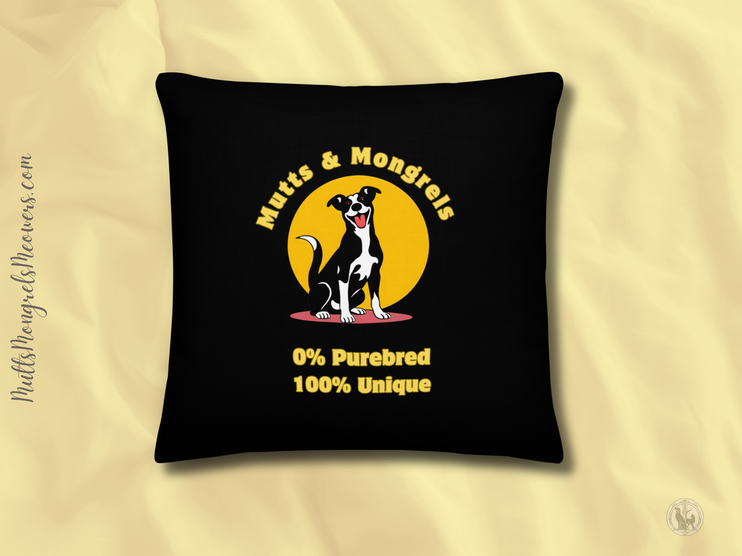 Pillow Throw Rescue Dog Originals Design For Dog Lovers Mixed Breed Dogful For Rescue Mutt Home Accent Gift Mongrel Retro Dog Mum Dog Dad
