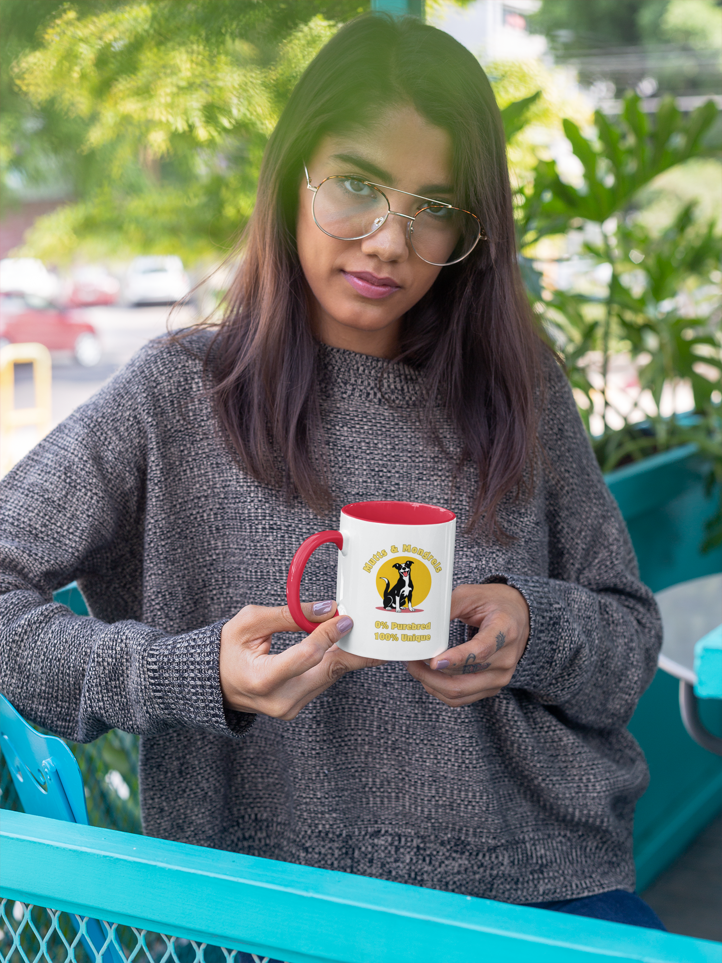 Mug Retro Mixed Breed Rescue Dog Dogful Mongrel Original Art Cup Dog Themed 11oz Perfect Gift For Dog Lovers Funny Pet Lover Gift Idea