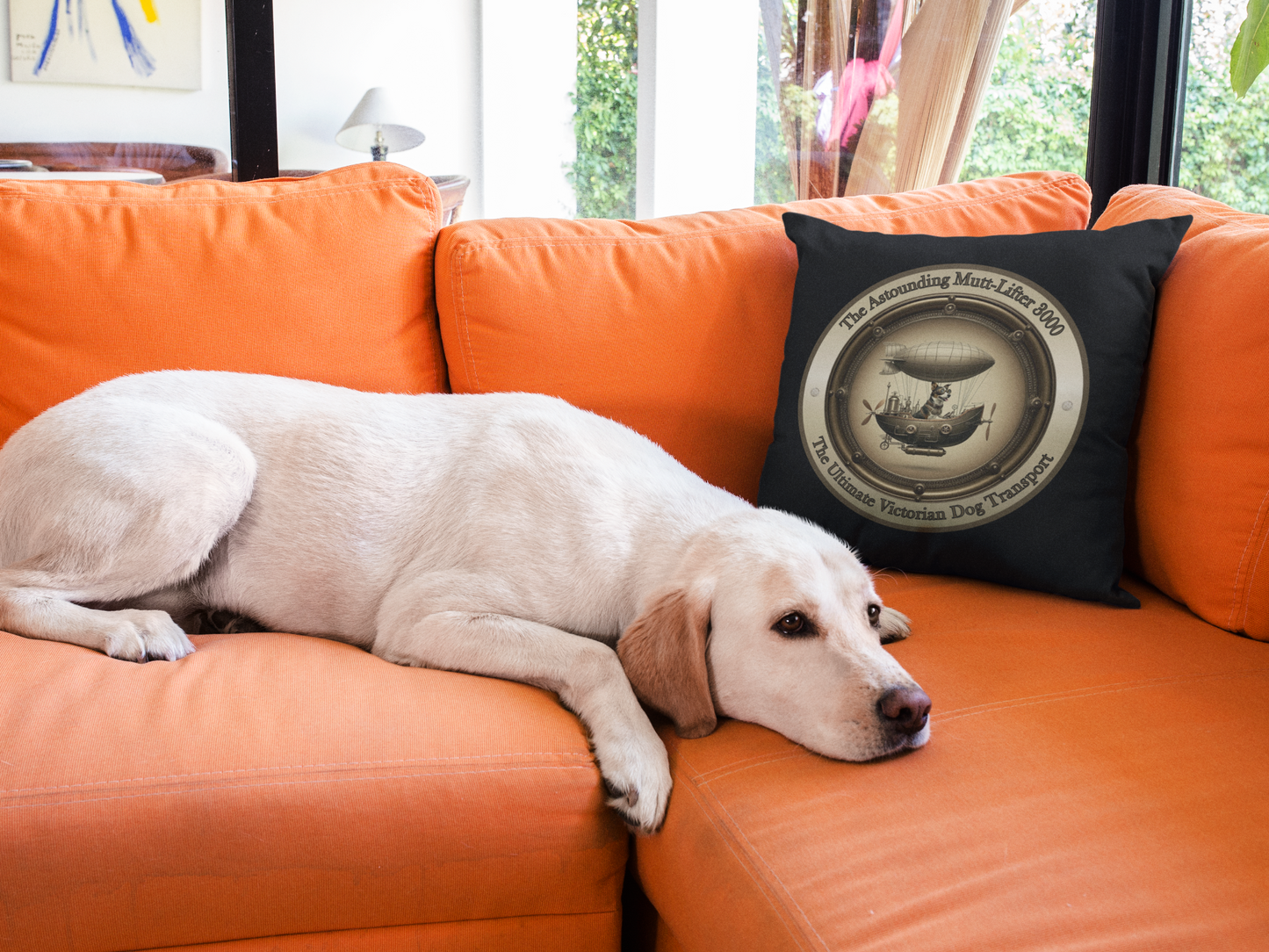 Pillow Throw Steampunk Design For Dog Lovers Mixed Breed Dogful Funny Dog Victorian For Rescue Mutt Homes Dog Mum Dad Mongrel Couch Pillow