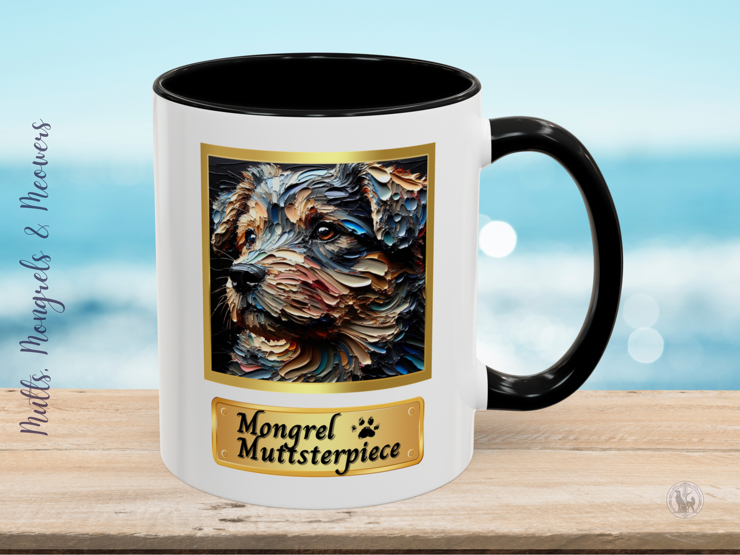 Mixed Breed Rescue Dog Dogful Mug Mongrel Dog Art Cup Pet Lover Gift Dog Themed 11oz Perfect Gift For Dog Lovers Coffee Cup Style