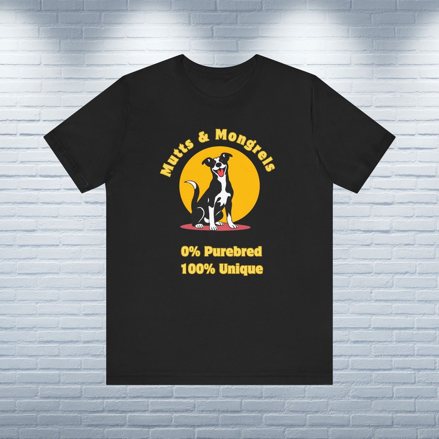 T-Shirt Mixed Breed Mutt Lover Shirt Rescue Dog Tee Funny Dogful Gift Dog Owner Style Unique Theme Unisex Graphic Fit Mongrel Dog Mum Dad