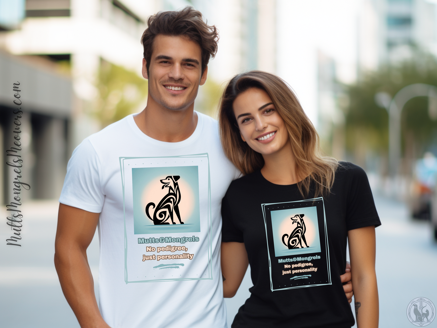 T-Shirt Funny Dog Tee Rescue Dog Shirt Mixed Breed Dogful Apparel Quirky Art Deco Style Unique Theme Unisex Graphic mongrel Mutt Dog Mom Dad