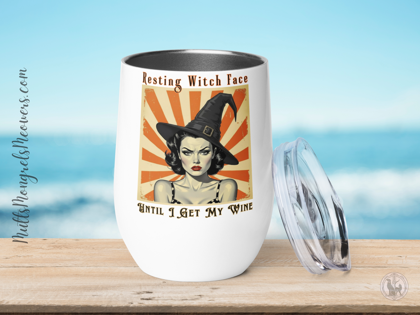 Funny Retro Wine Tumbler - Halloween Gift for Sassy Women