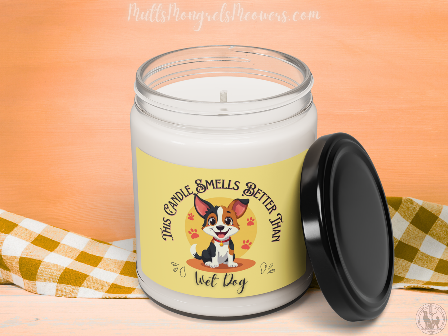 Candle Scented Soy Candle Mixed Breed Dog Funny Mutt Gift Rescue Dog Decor Adoption Gift Unique Present for Pet Lovers and Dog Parents