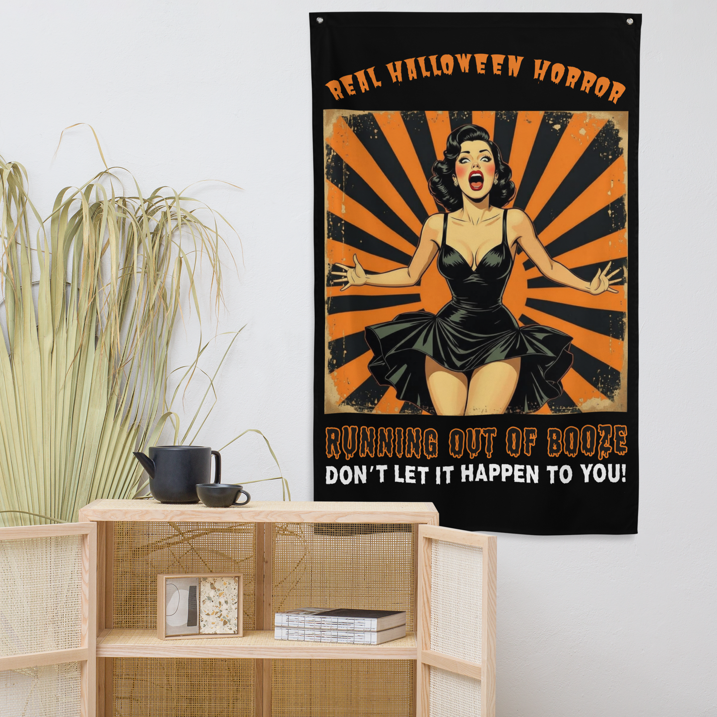 Funny Retro Halloween Flag: Stylish Gift for Fun Loving People