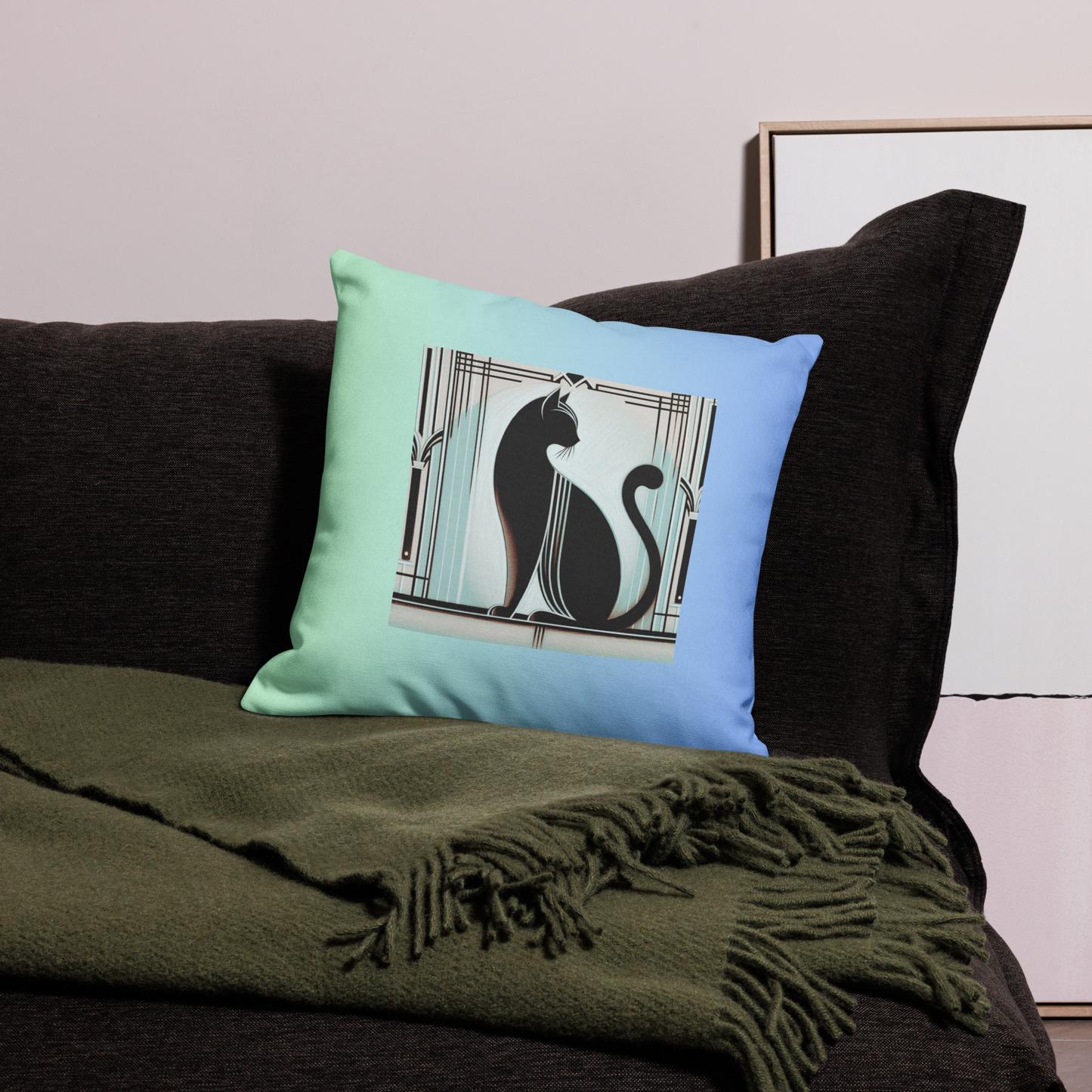 Pillow Art Deco Cat Gift Presence Design For Cat Lovers Rescue Cat Royal Cat Sarcastic Feline Gift Throw Cushion Diva Décor Cat Mom Cat Dad
