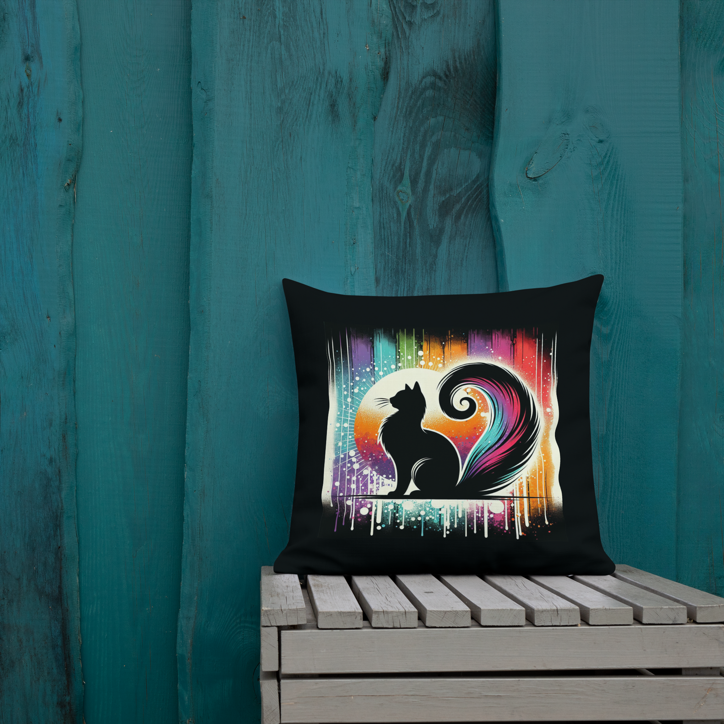 Cat Pillow Art Deco Design For Cat Lovers Retro Sarcastic Feline Throw Cushion Funny Home Decor Housewarming Gift For Cat Parents Rescue Cat