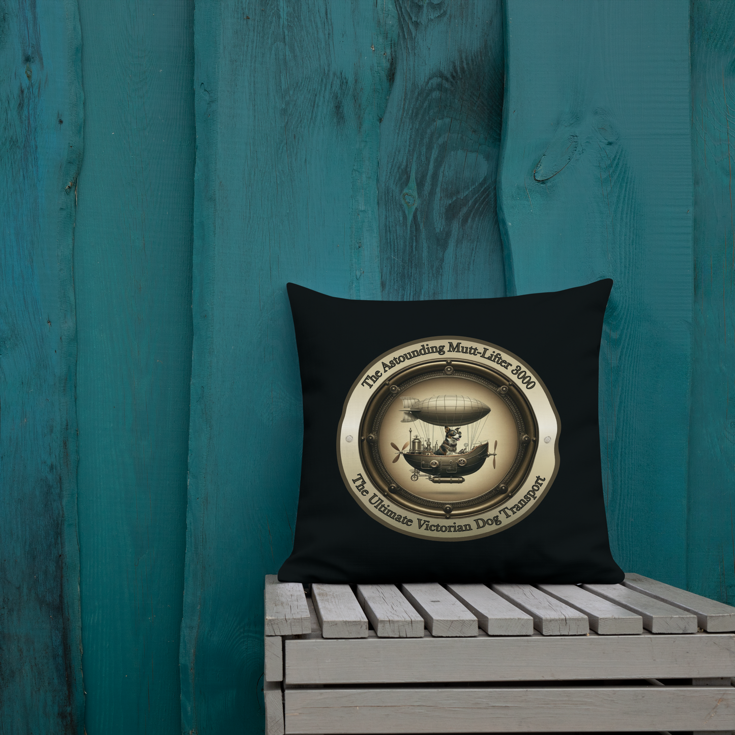 Pillow Throw Steampunk Design For Dog Lovers Mixed Breed Dogful Funny Dog Victorian For Rescue Mutt Homes Dog Mum Dad Mongrel Couch Pillow