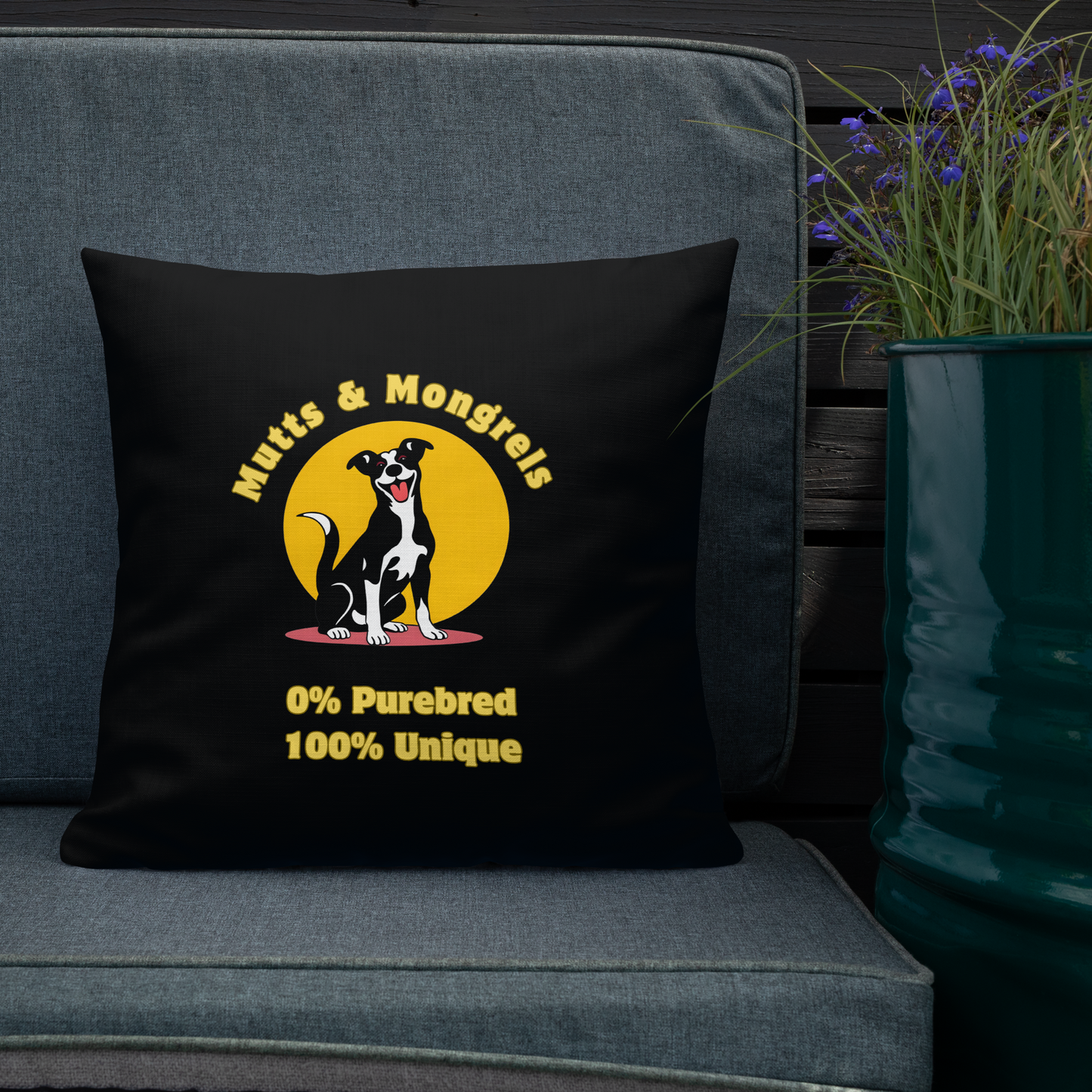 Pillow Throw Rescue Dog Originals Design For Dog Lovers Mixed Breed Dogful For Rescue Mutt Home Accent Gift Mongrel Retro Dog Mum Dog Dad