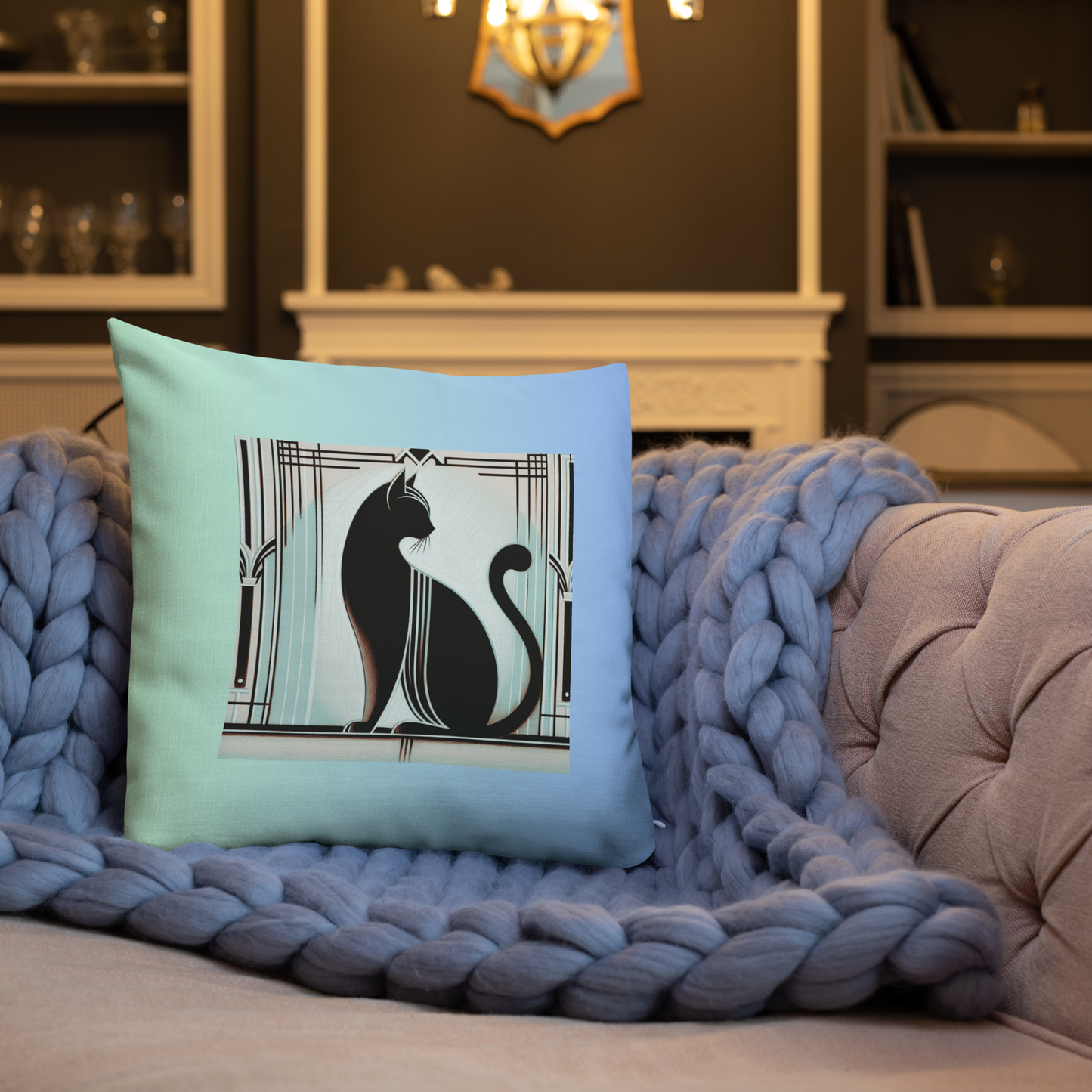 Pillow Art Deco Cat Gift Presence Design For Cat Lovers Rescue Cat Royal Cat Sarcastic Feline Gift Throw Cushion Diva Décor Cat Mom Cat Dad