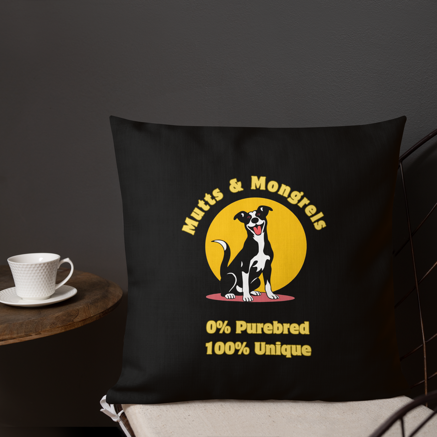 Pillow Throw Rescue Dog Originals Design For Dog Lovers Mixed Breed Dogful For Rescue Mutt Home Accent Gift Mongrel Retro Dog Mum Dog Dad
