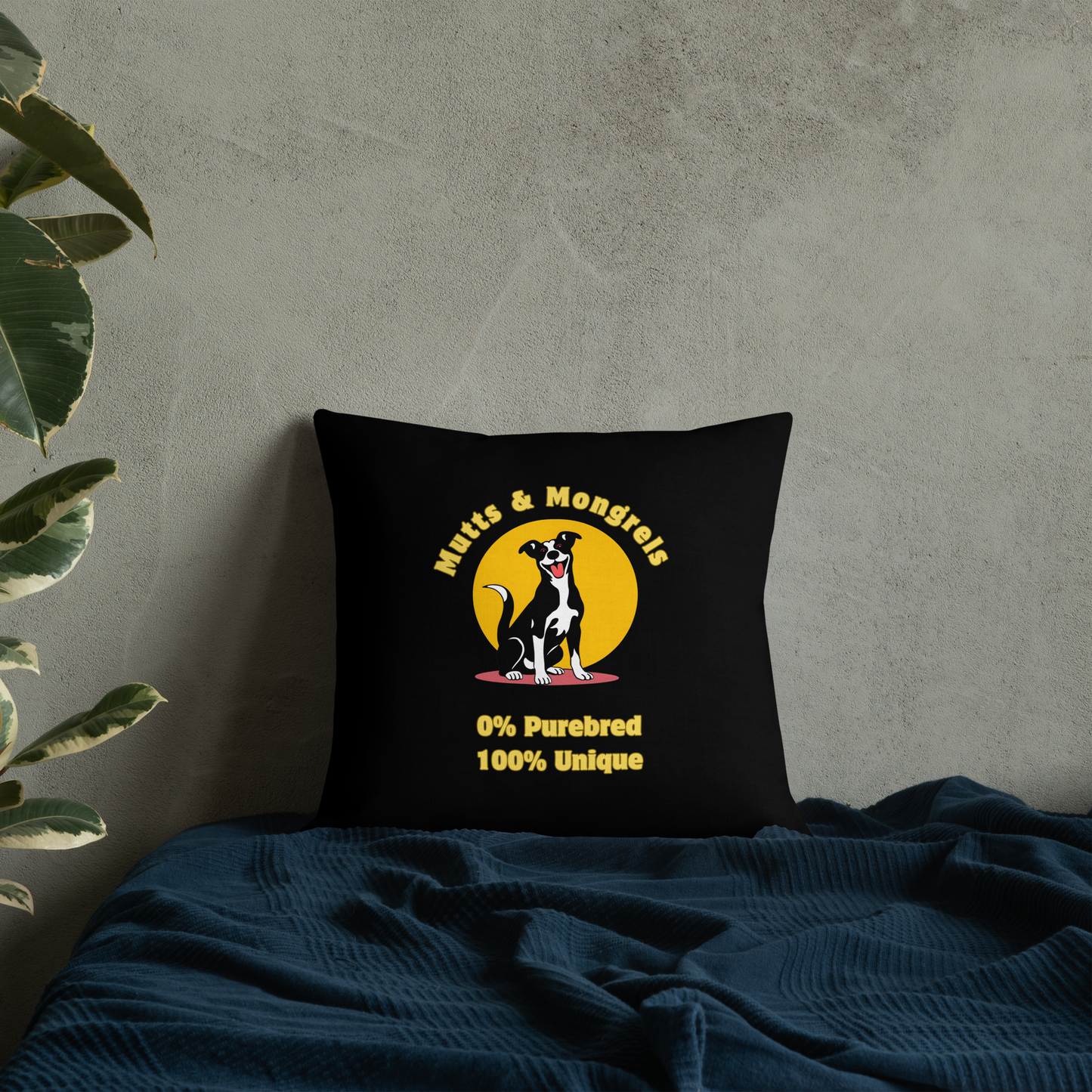 Pillow Throw Rescue Dog Originals Design For Dog Lovers Mixed Breed Dogful For Rescue Mutt Home Accent Gift Mongrel Retro Dog Mum Dog Dad