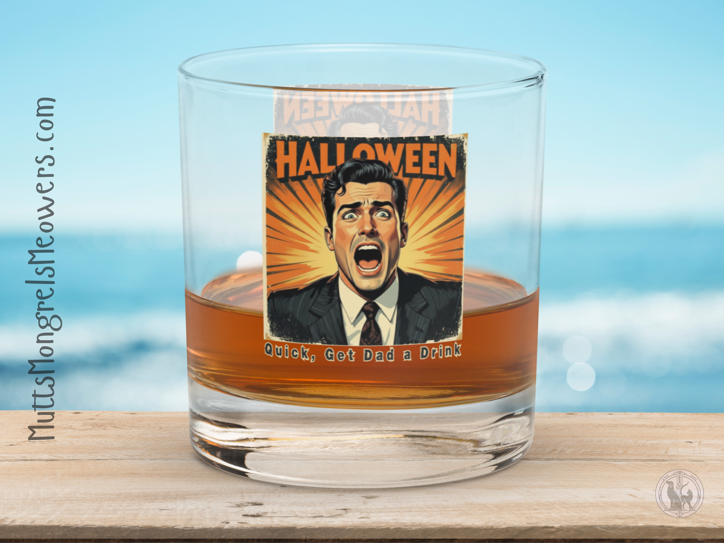 Funny Retro Rocks Glass: Halloween Gift for Cool Dads