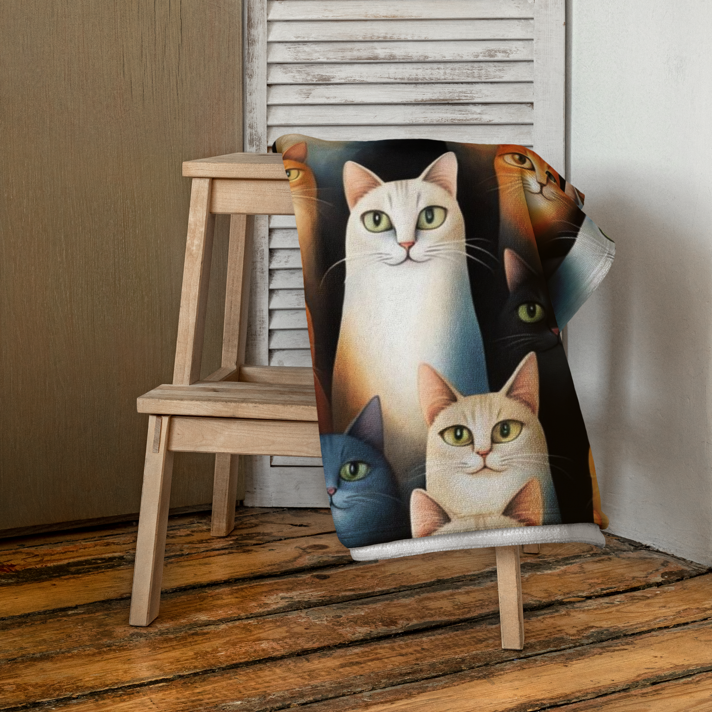 Beach Towel Cat Lovers Ultimate Funny Catful Clowder Holiday Gift Feline Chill Relaxing Summer Accessory Relaxation Décor for Cat Parents