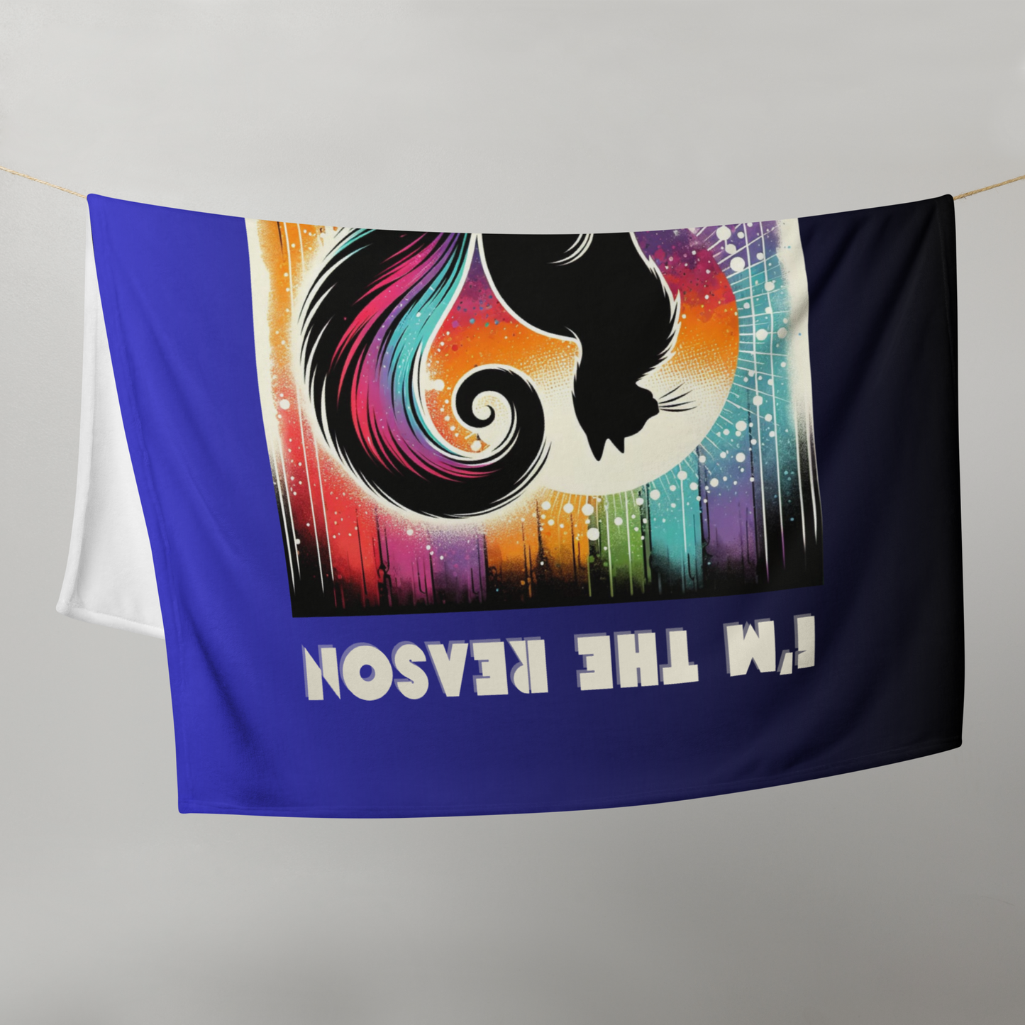 Throw Blanket Catful Proud Cat Mom Rescue Cat Cozy Blanket Sassy Art Deco Nice Things Gift for Cat Lover
