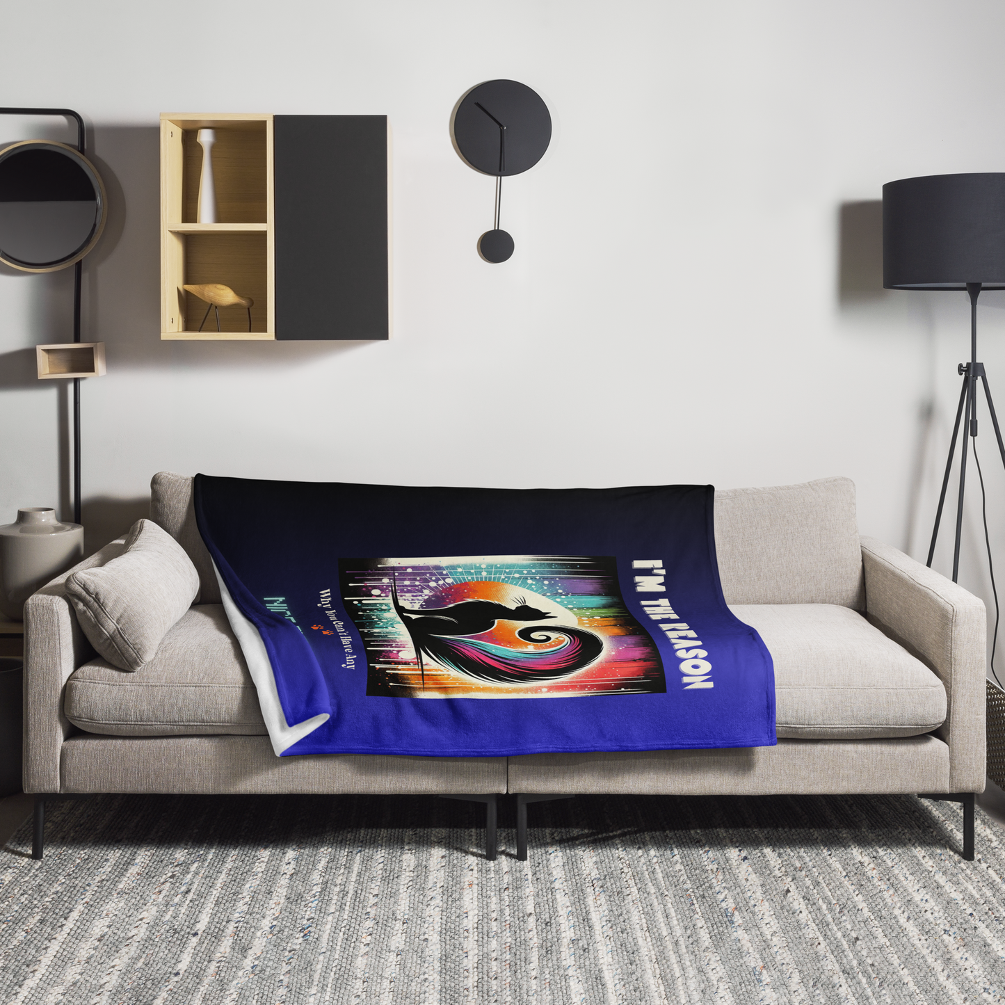 Throw Blanket Catful Proud Cat Mom Rescue Cat Cozy Blanket Sassy Art Deco Nice Things Gift for Cat Lover