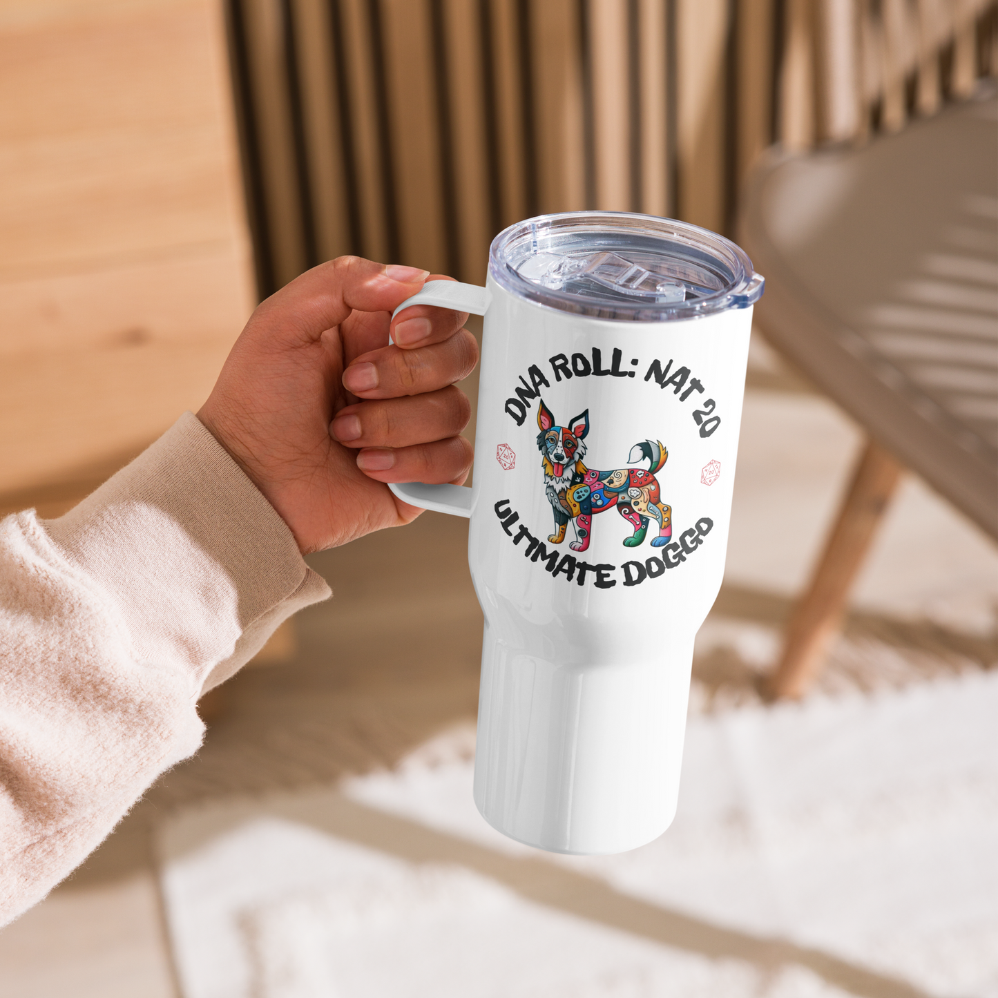Tumbler Dog Lovers Geeky Mixed Breed Dogful Coffee Travel Mug Funny Mutt Gift Gamer Animal Lovers Drinkware Humor for Rescue Dog Parents